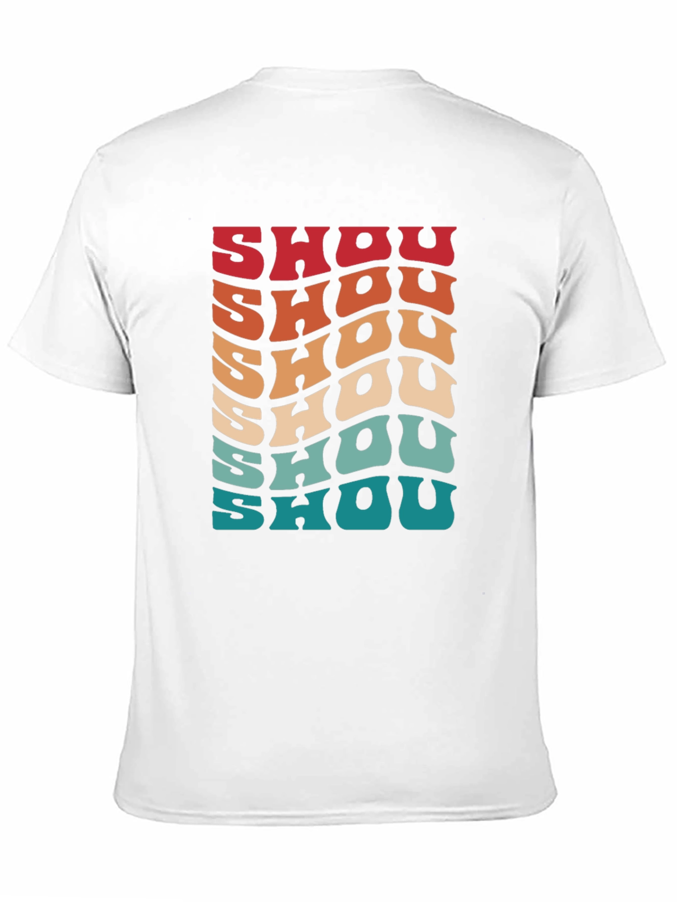 Black Retro 'SHOU' Wave Graphic T-Shirt view 11