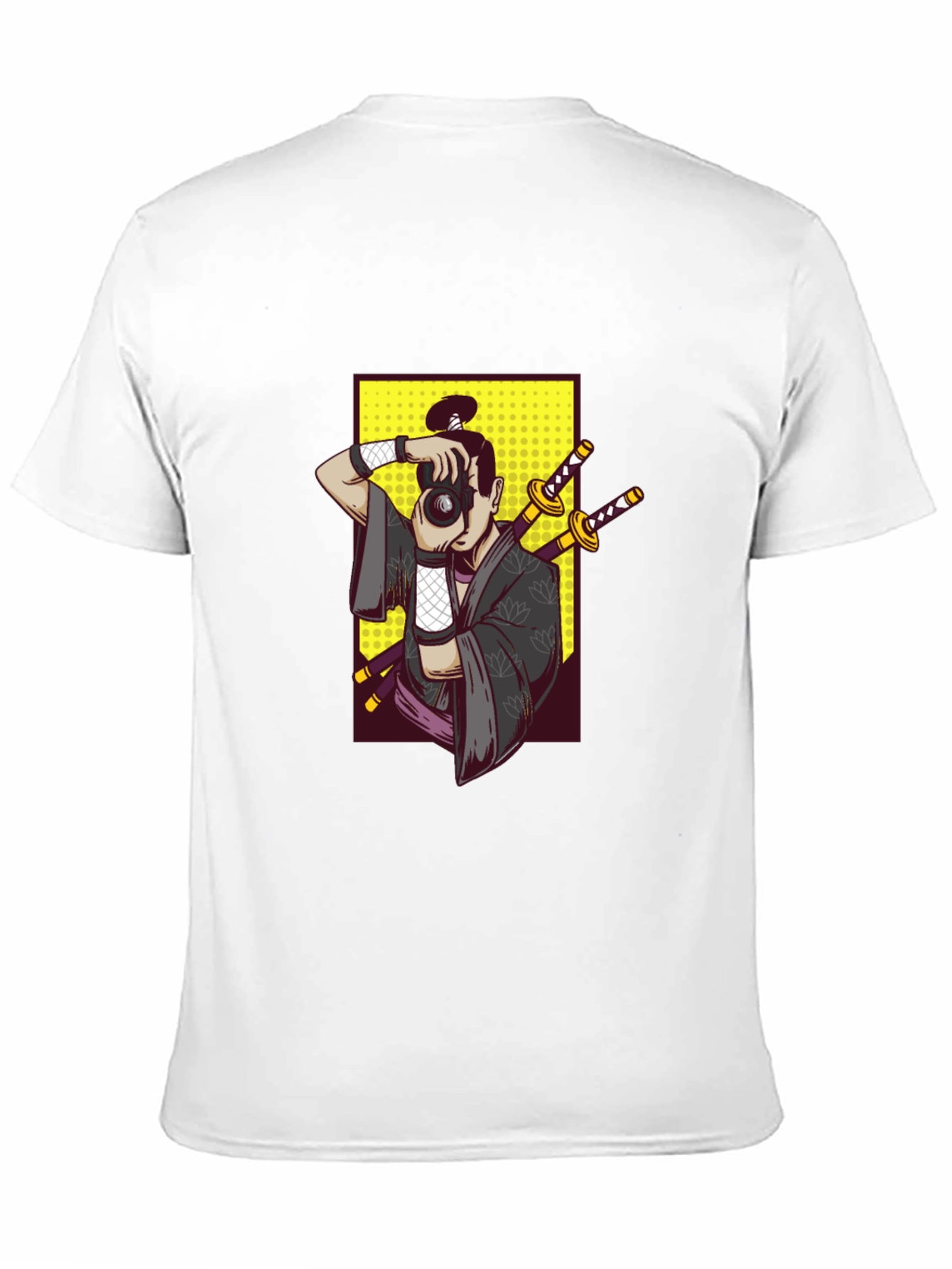 Black Samurai Photographer Graphic Tee - Unique Design view 11
