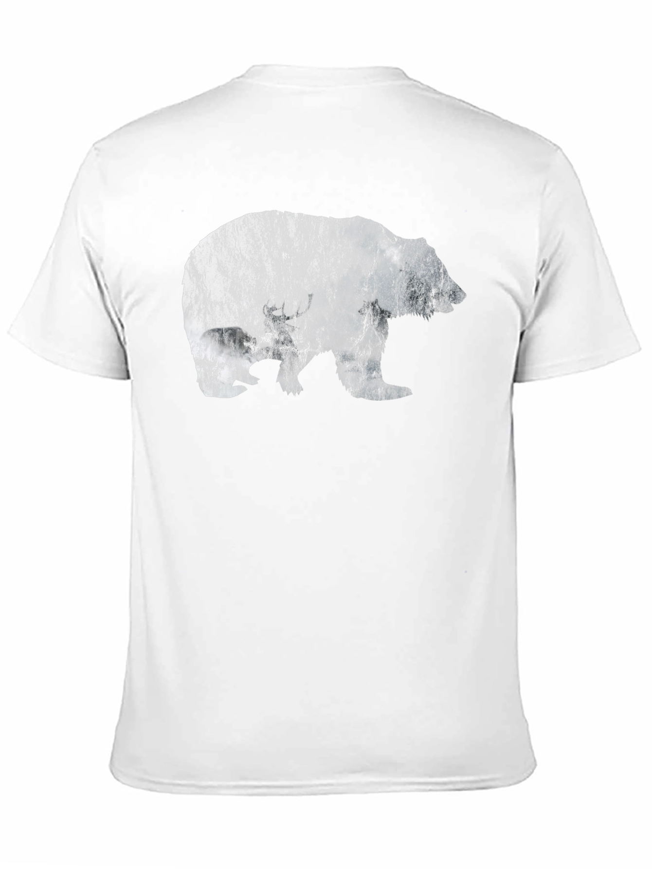 Black Bear Silhouette Black T-Shirt view 11