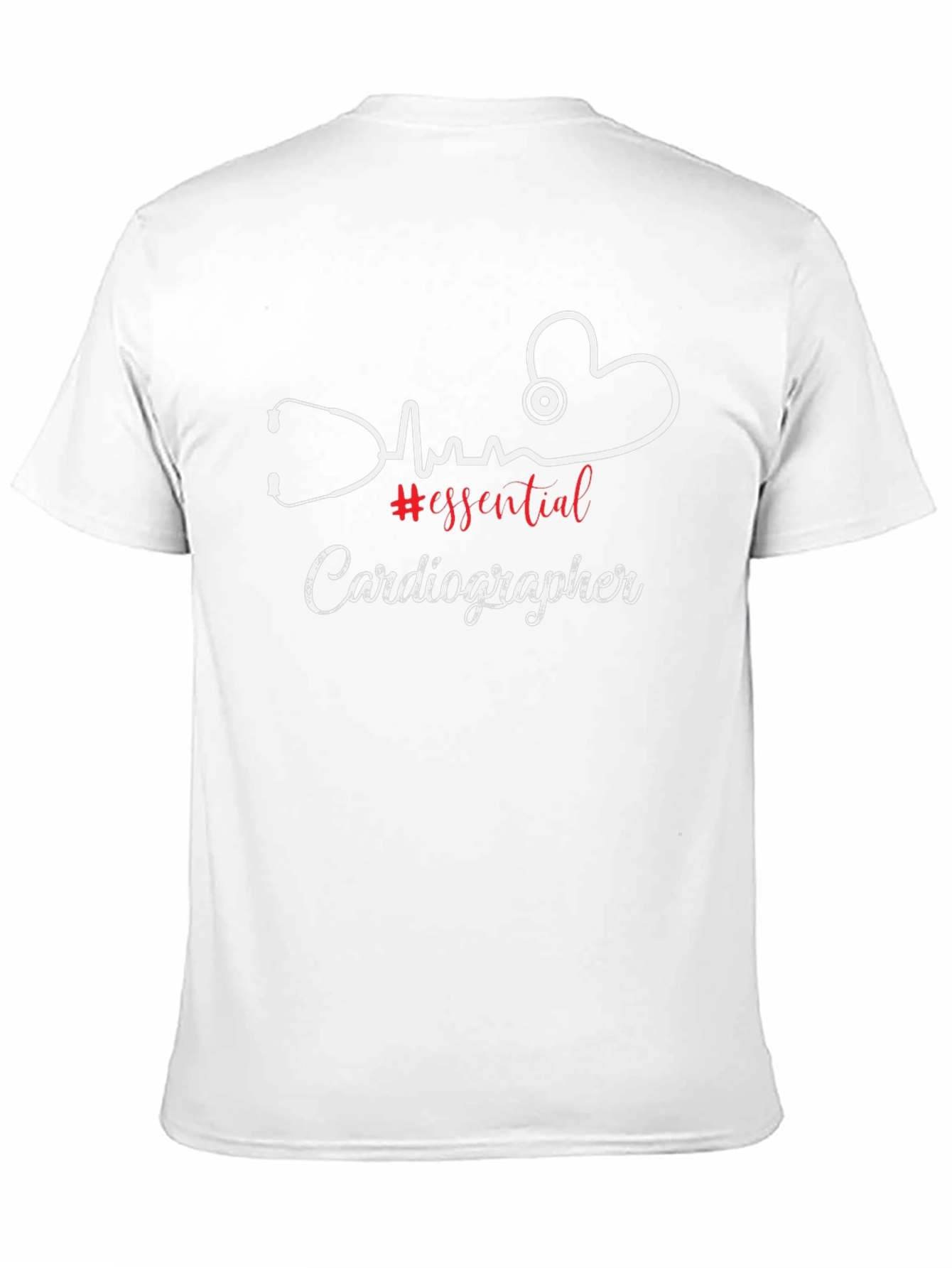 Black Essential Cardiographer T-Shirt - Medical Professional Tee view 11