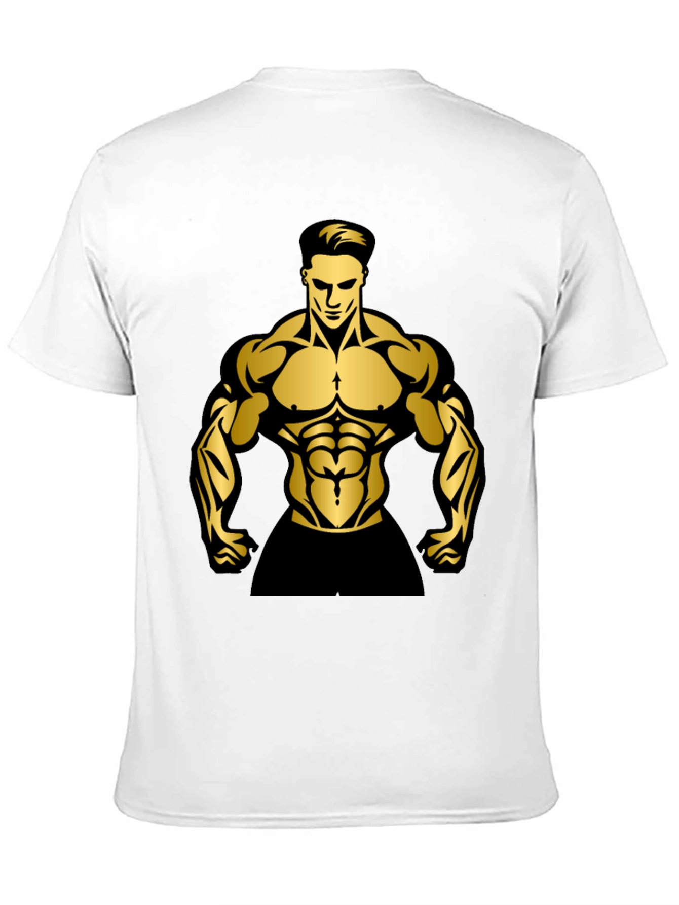 Black Muscle Man Graphic T-Shirt | Gym Wear view 11