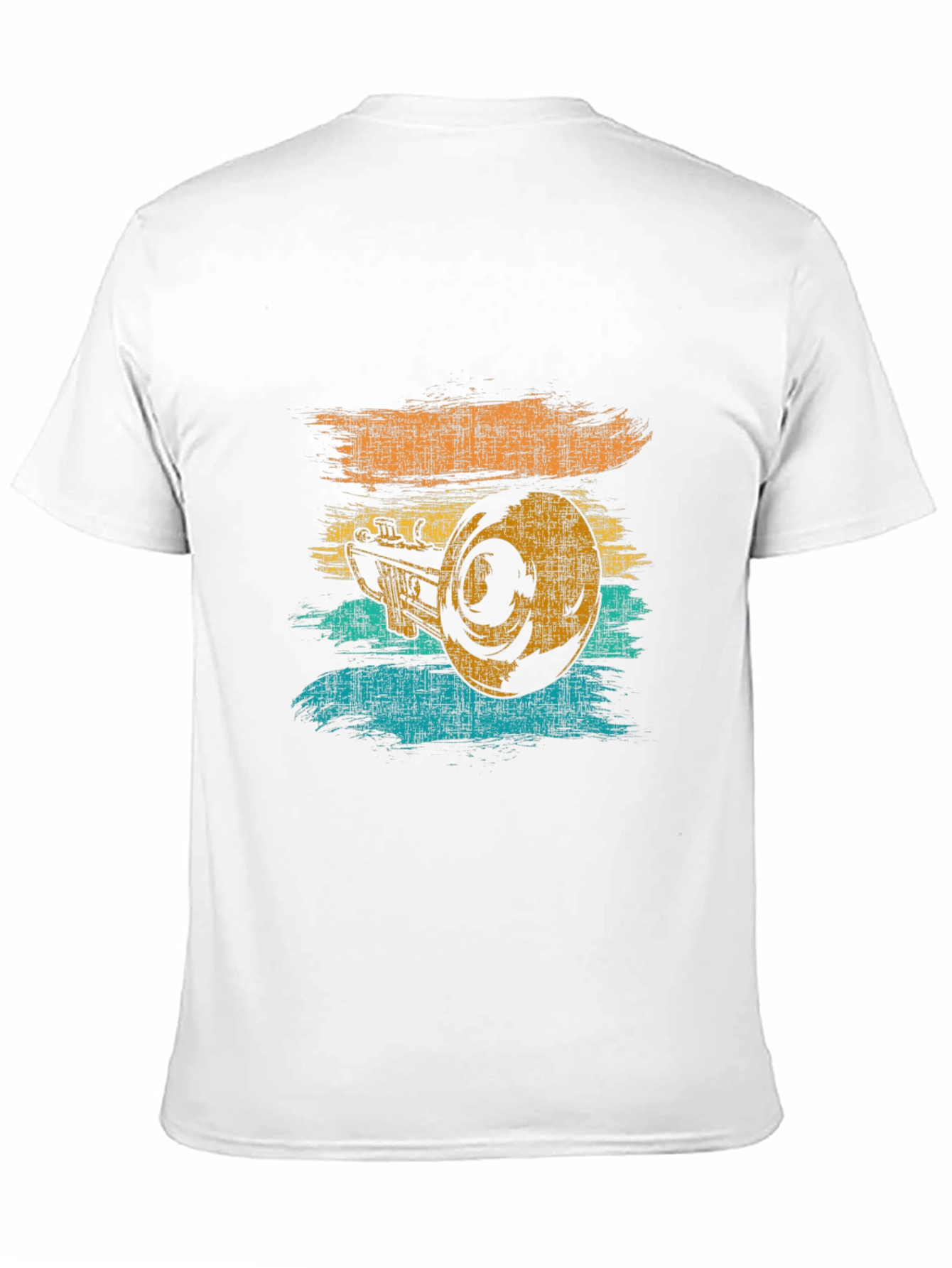 Black Vintage Trumpet Graphic Tee - Black Cotton Comfort view 11