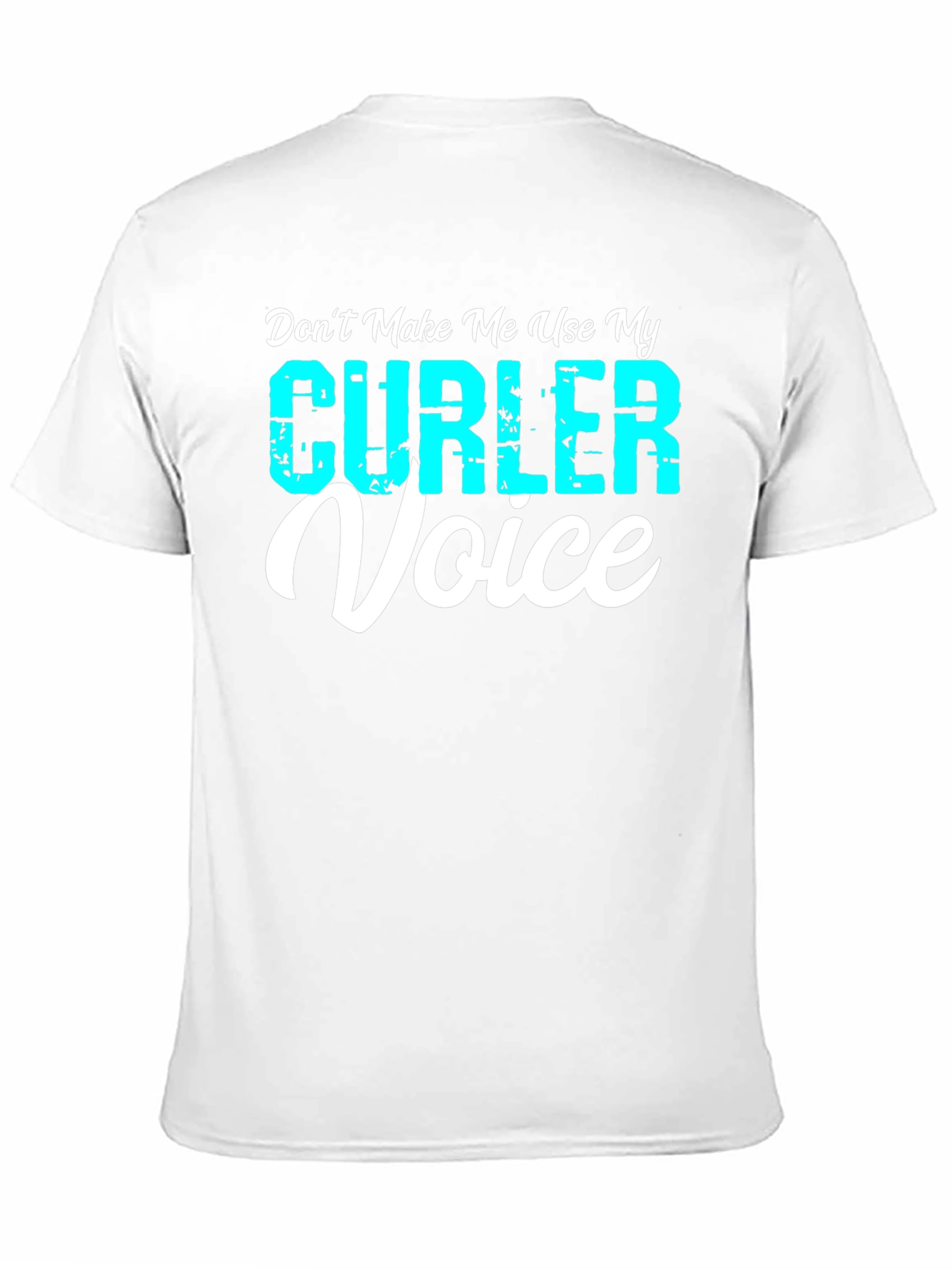 Black Curler Voice T-Shirt - Funny Curling Tee view 11