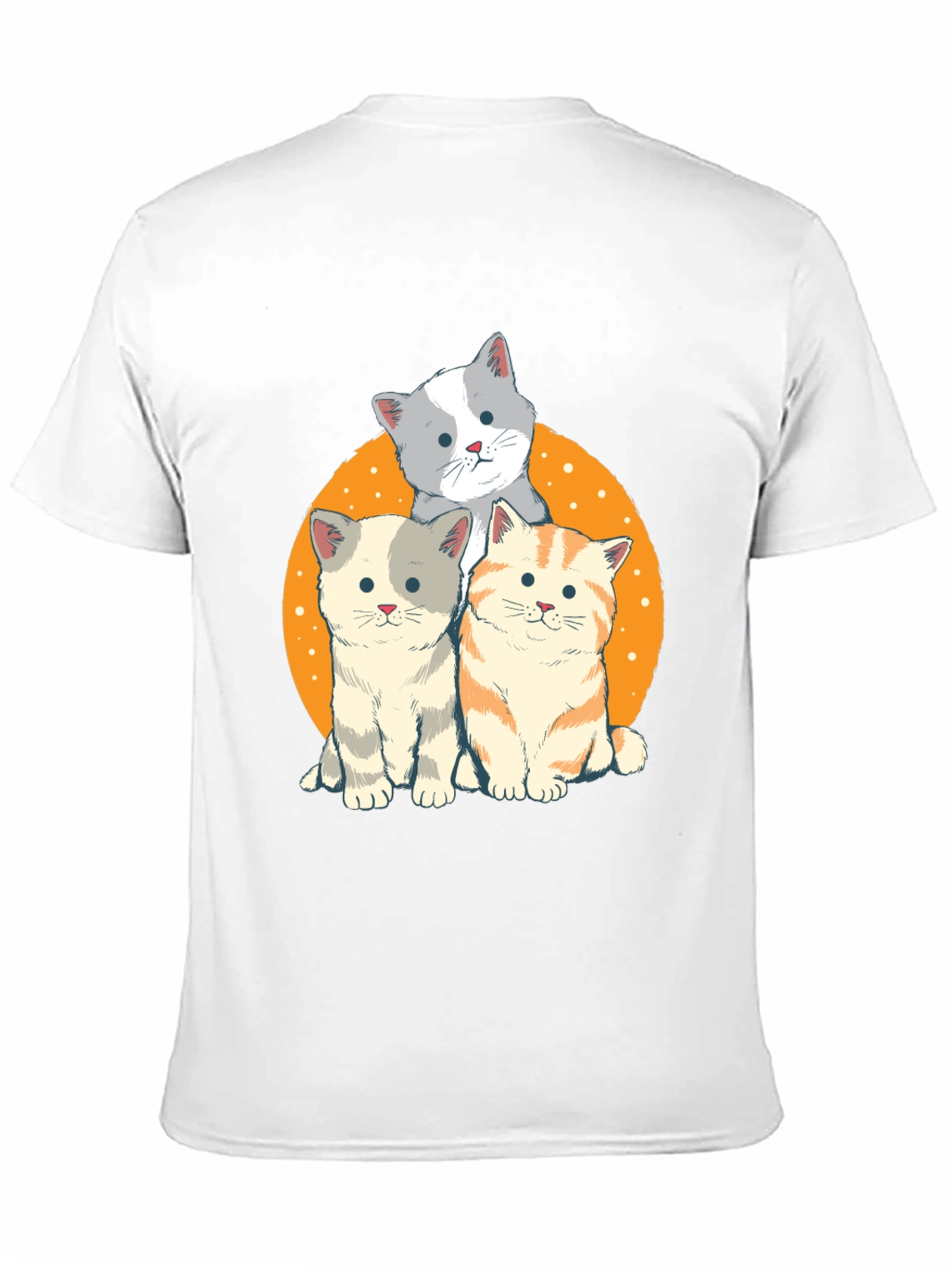 Black Cute Cats Graphic T-Shirt view 11