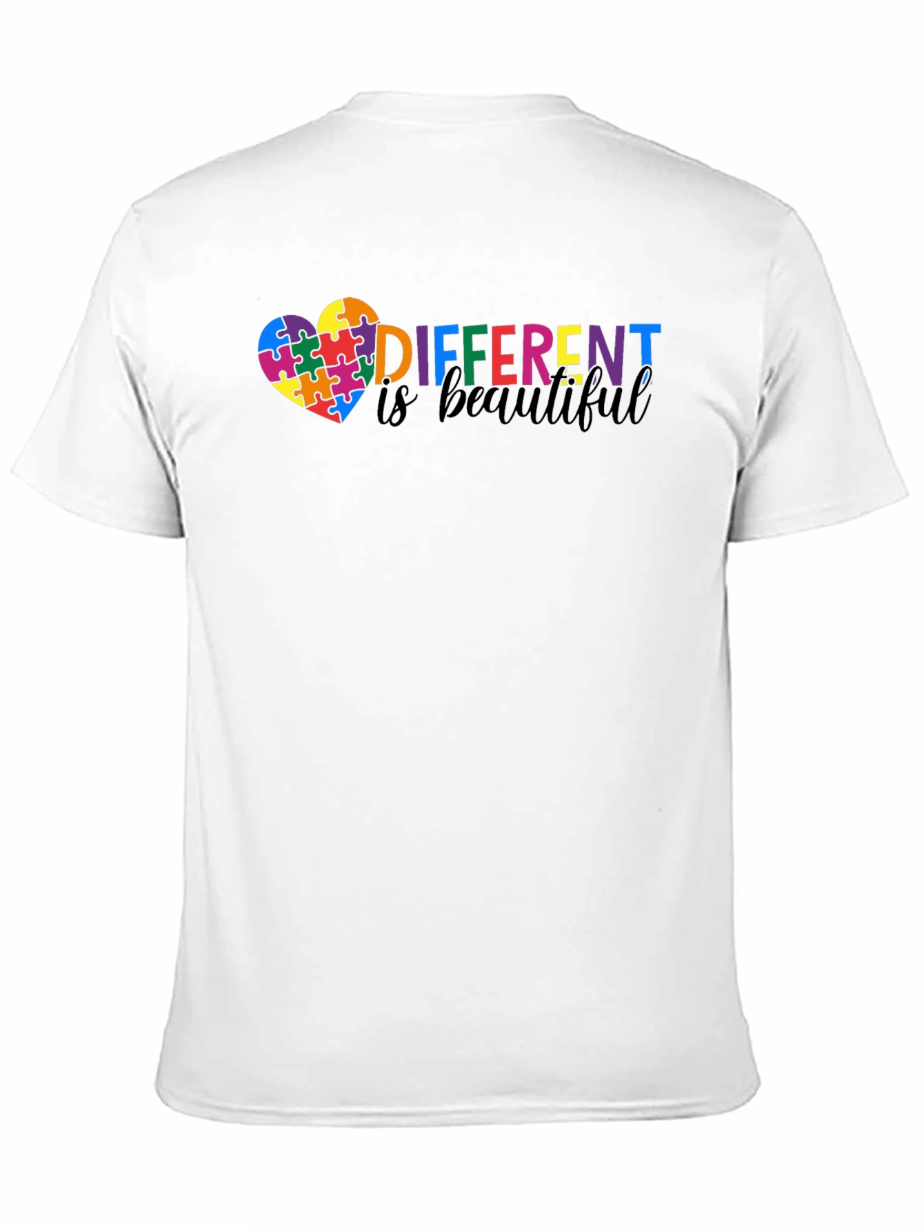 Black Different is Beautiful Autism Awareness T-Shirt view 11