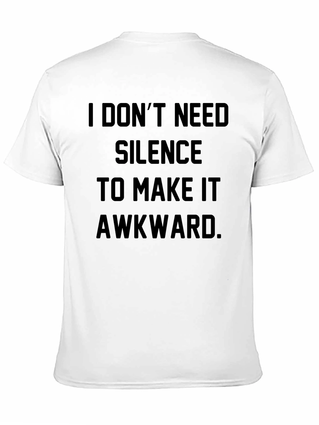 Black Awkward Silence Funny Black Graphic Tee view 11