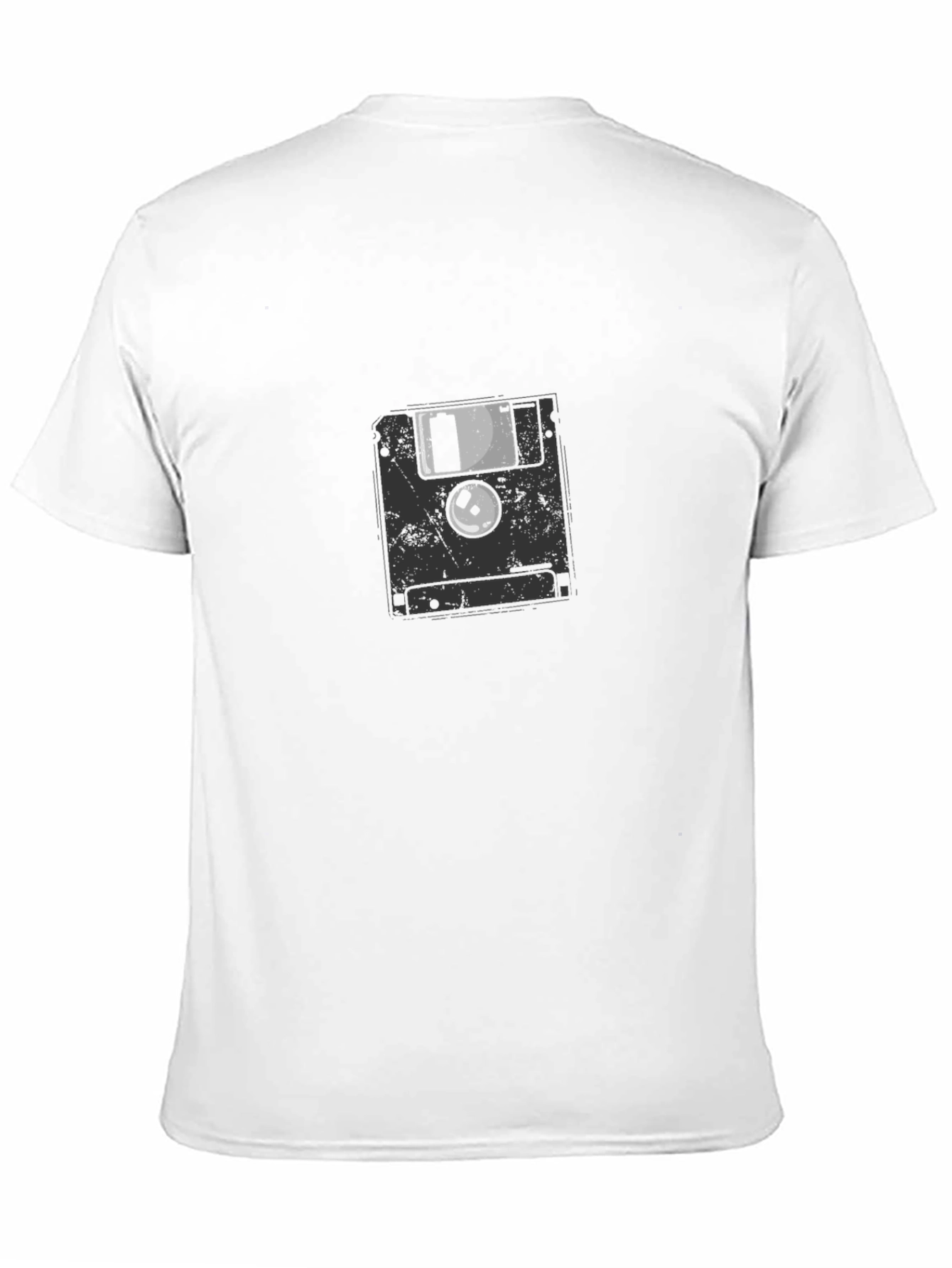 Black Retro Floppy Disk Graphic Tee view 11