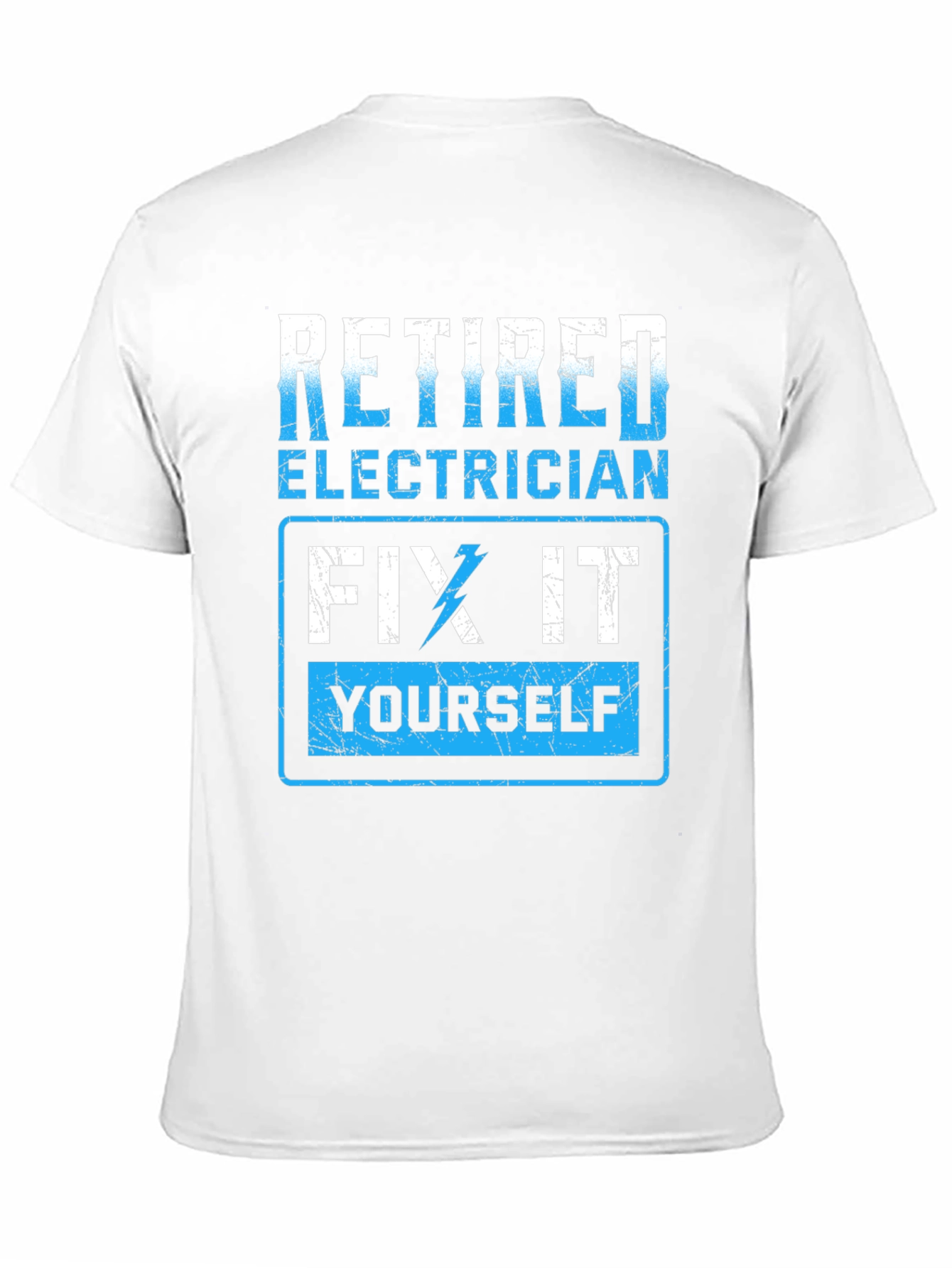Black Retired Electrician Fix It Yourself T-Shirt view 11