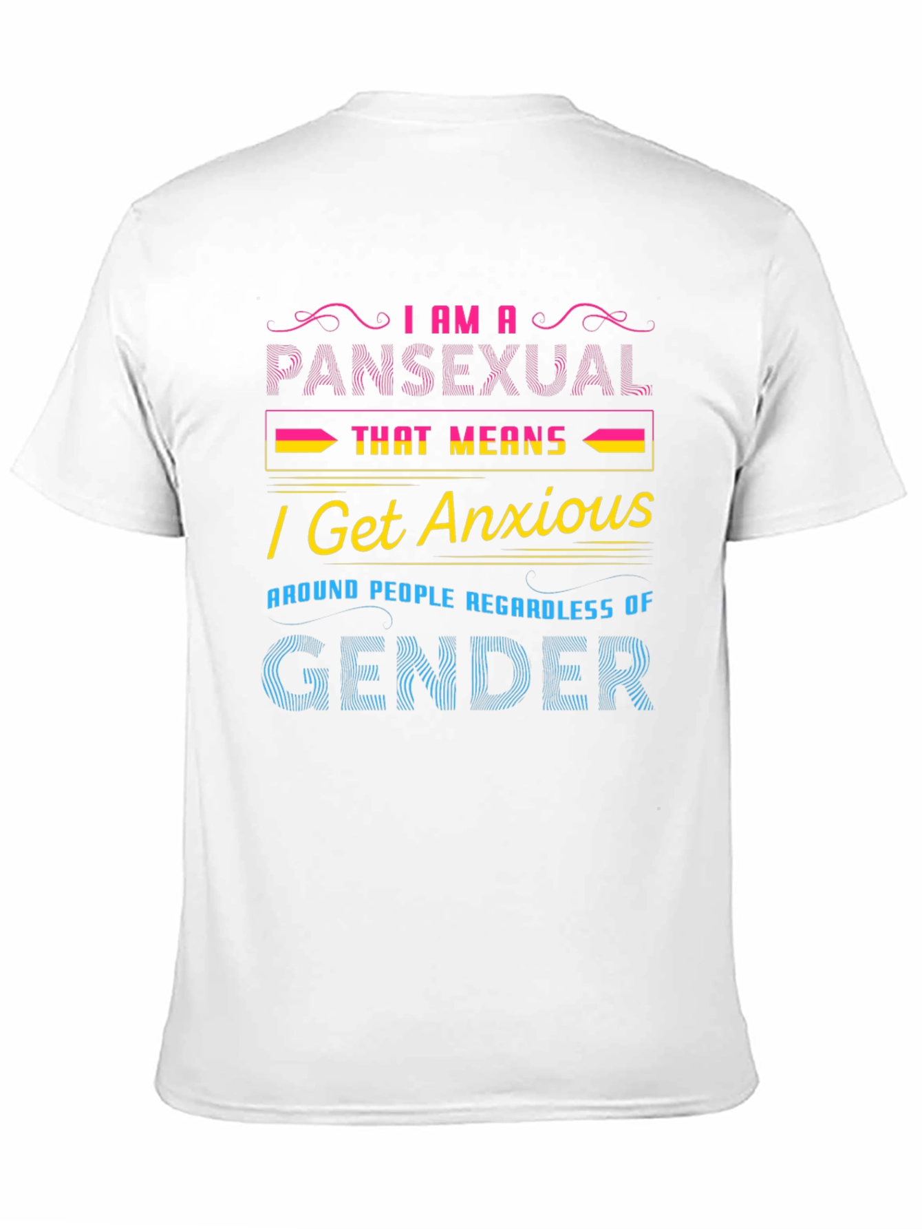 Black Pansexual Anxious T-Shirt view 11