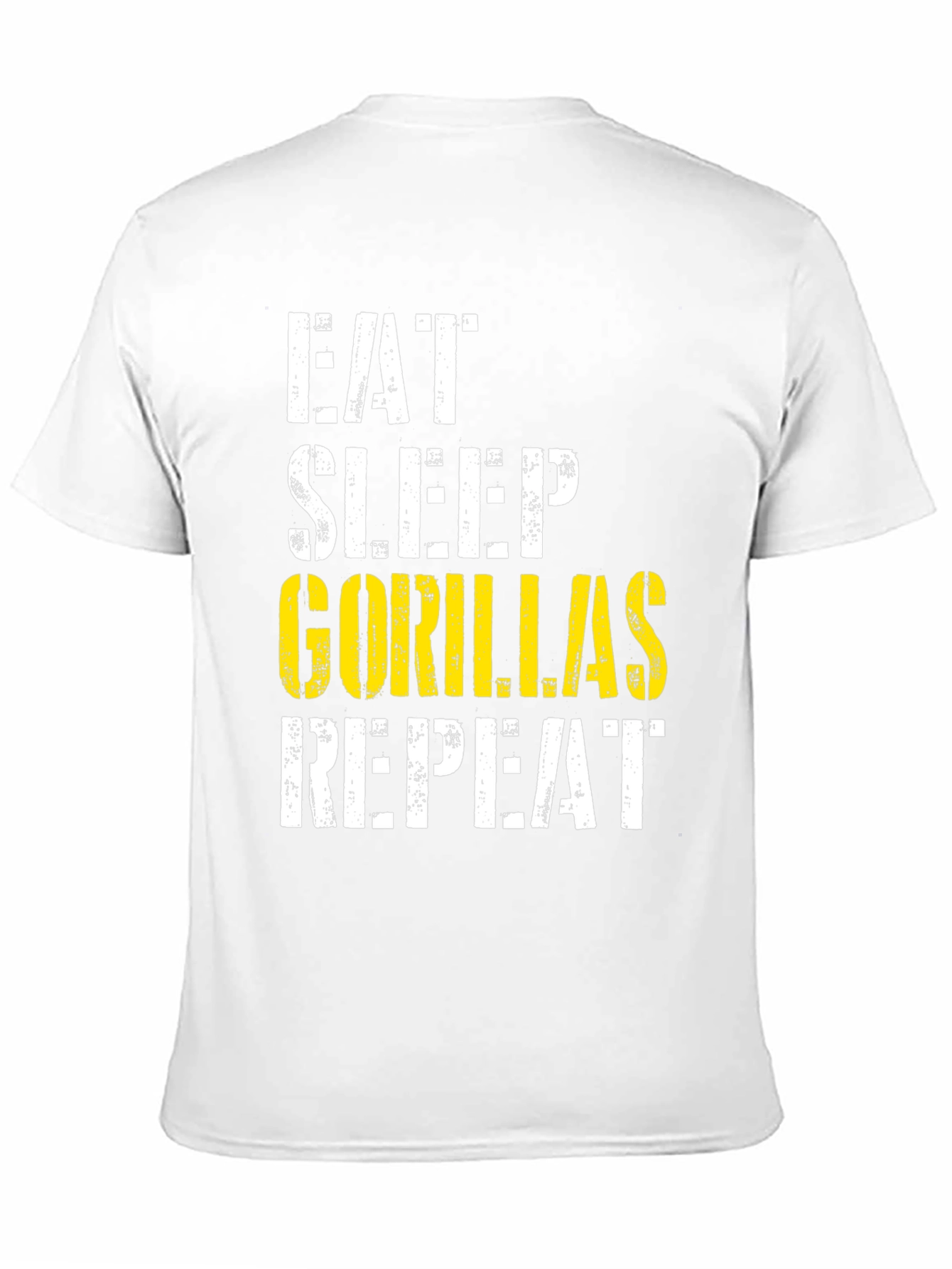Black Eat Sleep Gorillas Repeat Black Graphic Tee view 11
