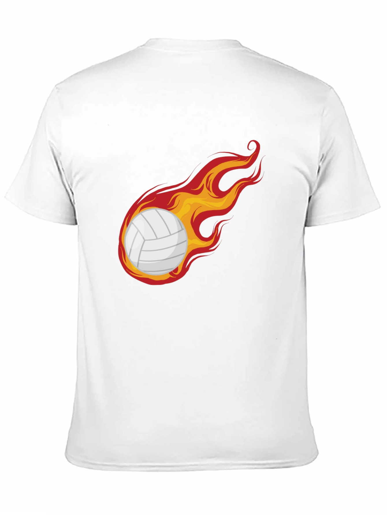 Black Flaming Volleyball Graphic Tee - Unique Design view 11
