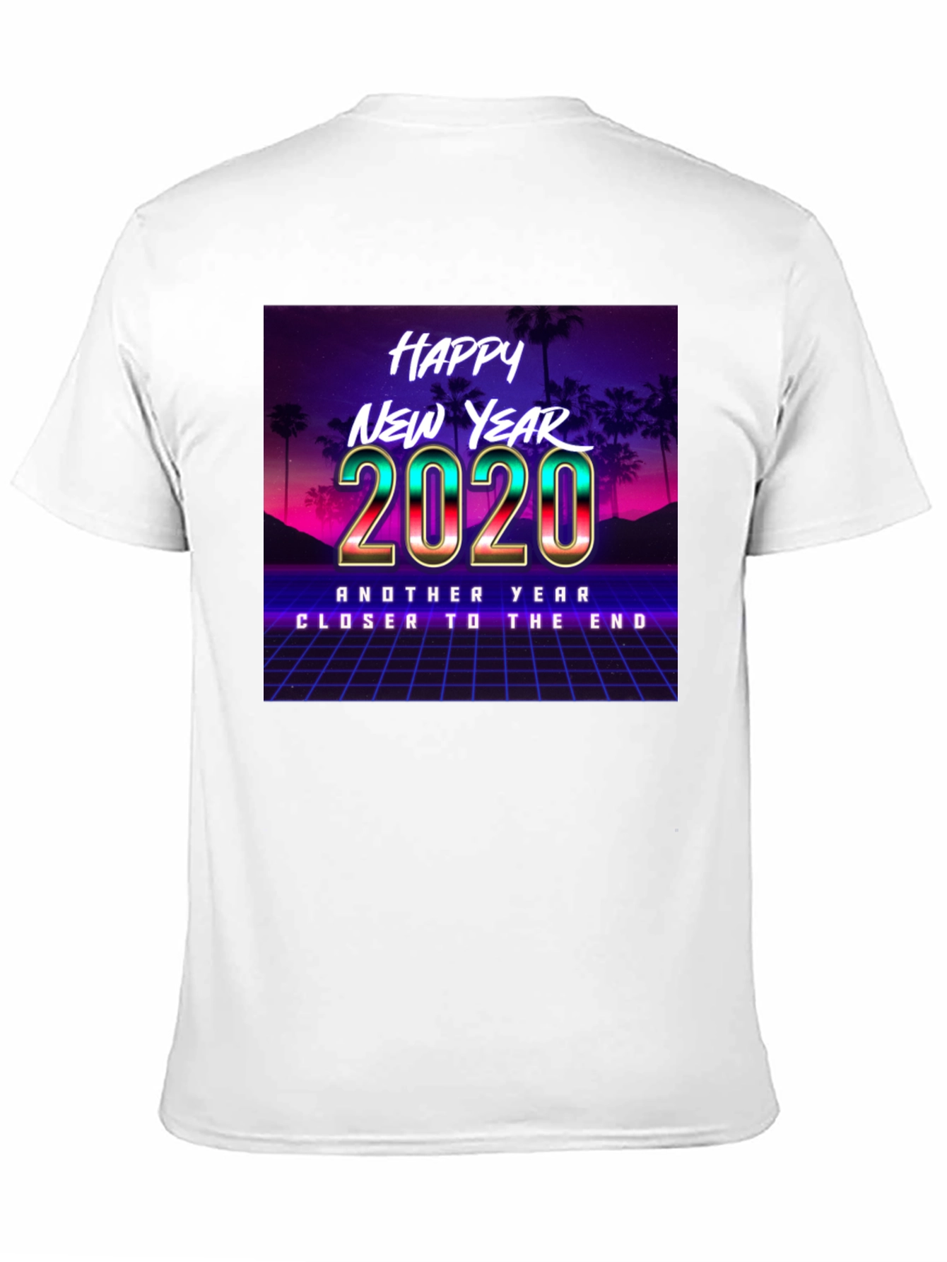 Black Happy New Year 2020 Retro T-Shirt view 11