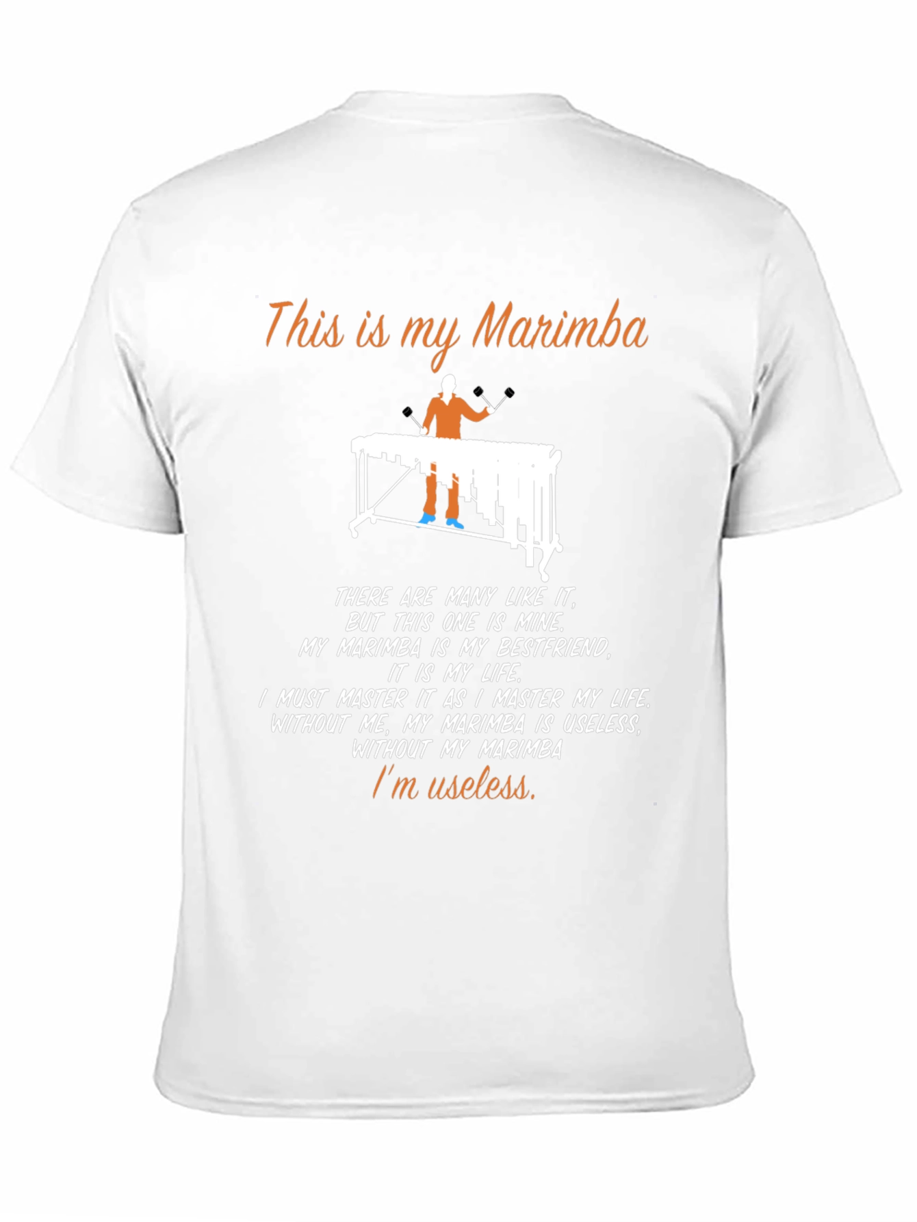 Black Marimba Lover's T-Shirt: My Marimba, My Life view 11