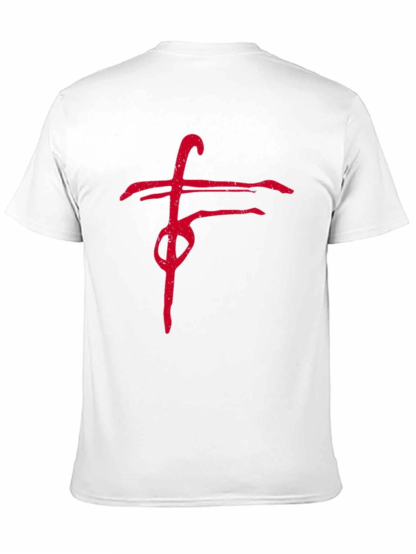 Black Black T-Shirt with Red Abstract Graphic view 11