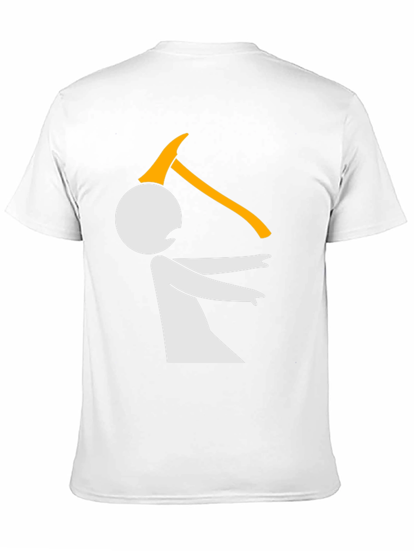 Black Funny Graphic Tee - Stick Figure Axe Humor T-Shirt view 11