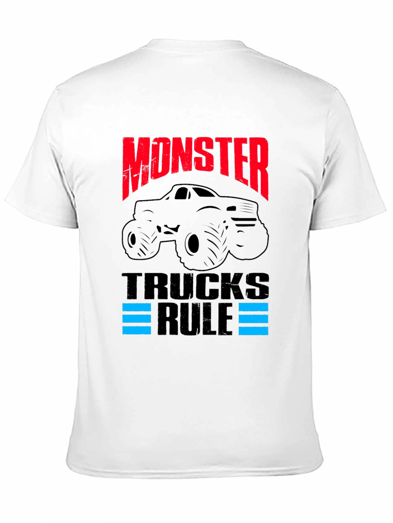 Black Monster Trucks Rule Graphic T-Shirt view 11