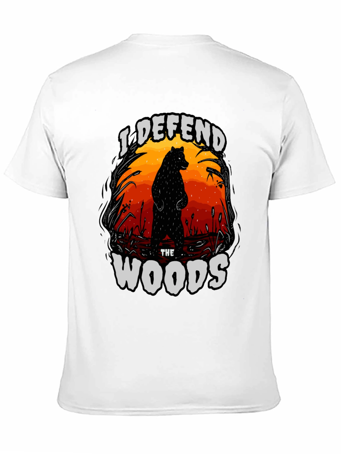 Black I Defend The Woods Graphic Tee - Black view 11