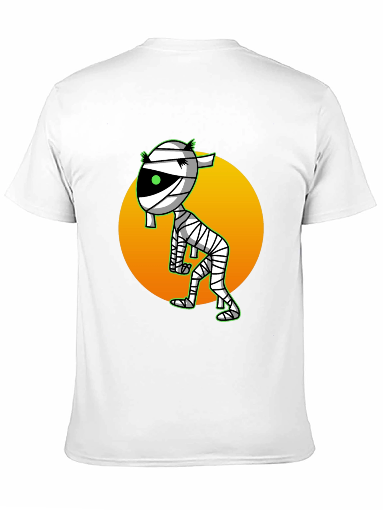 Black Mummy Cartoon T-Shirt - Spooky Fun view 11