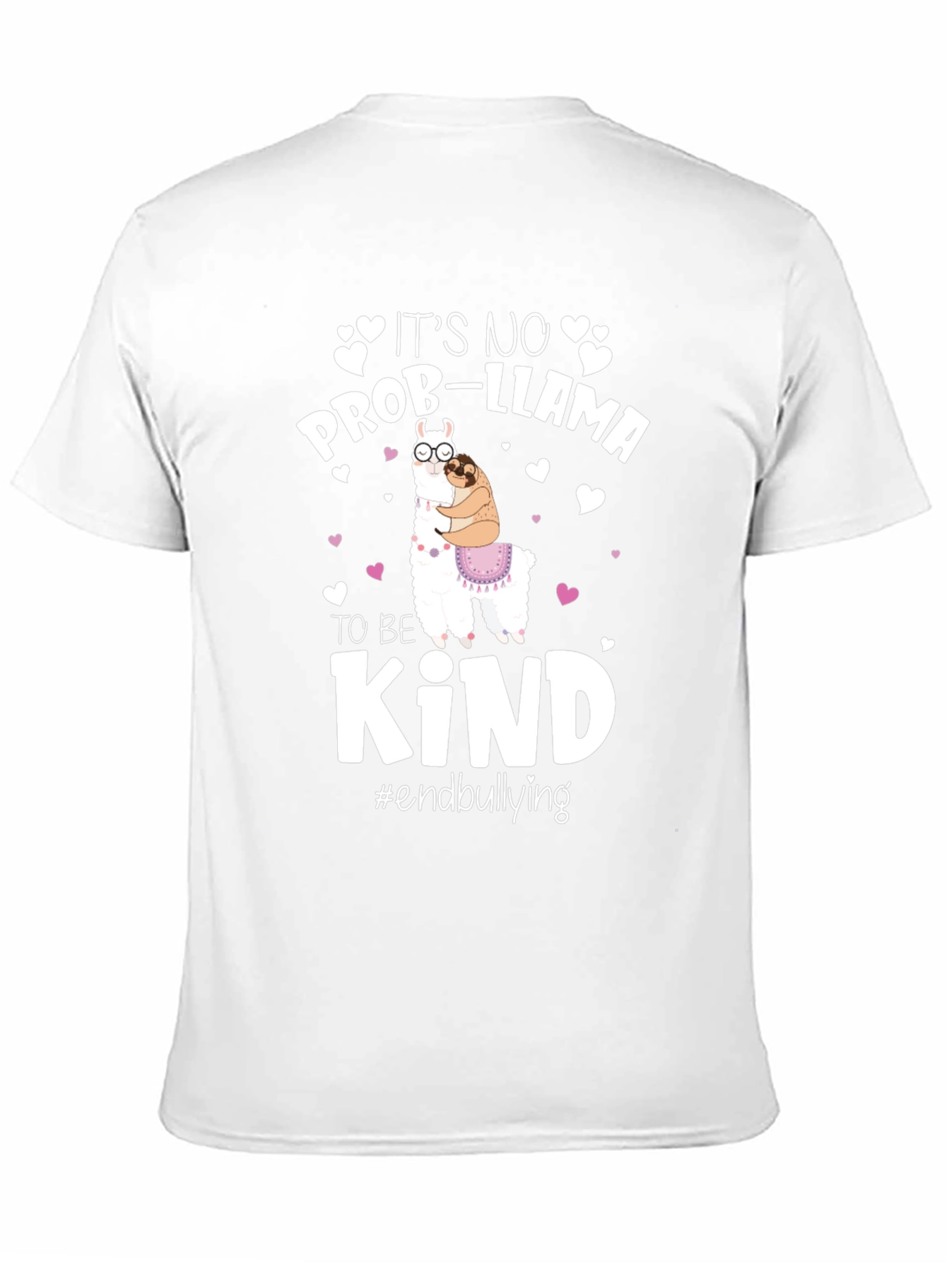 Black It's No Prob-llama To Be Kind T-Shirt view 11