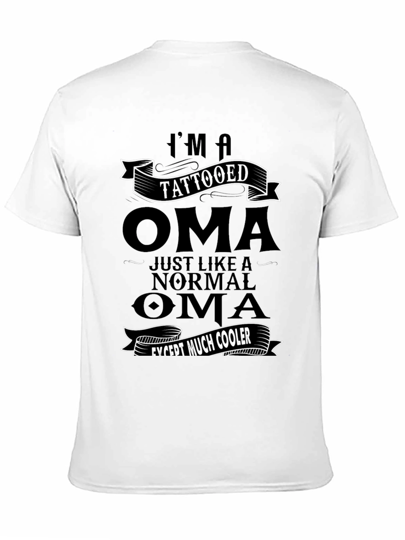 Black Tattooed Oma T-Shirt - Cool Grandma Tee view 11