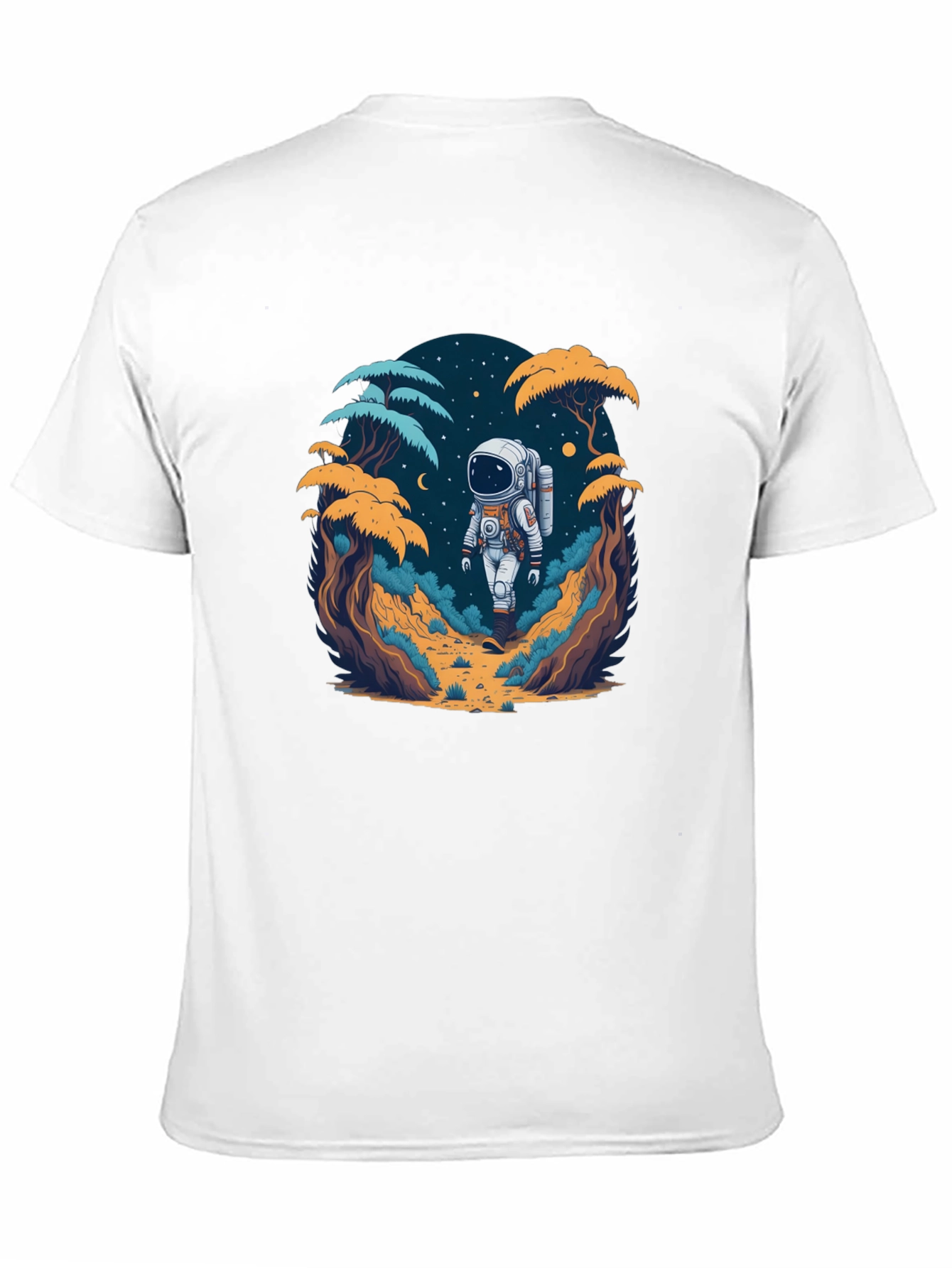 Black Astronaut in the Wild Graphic T-Shirt view 11