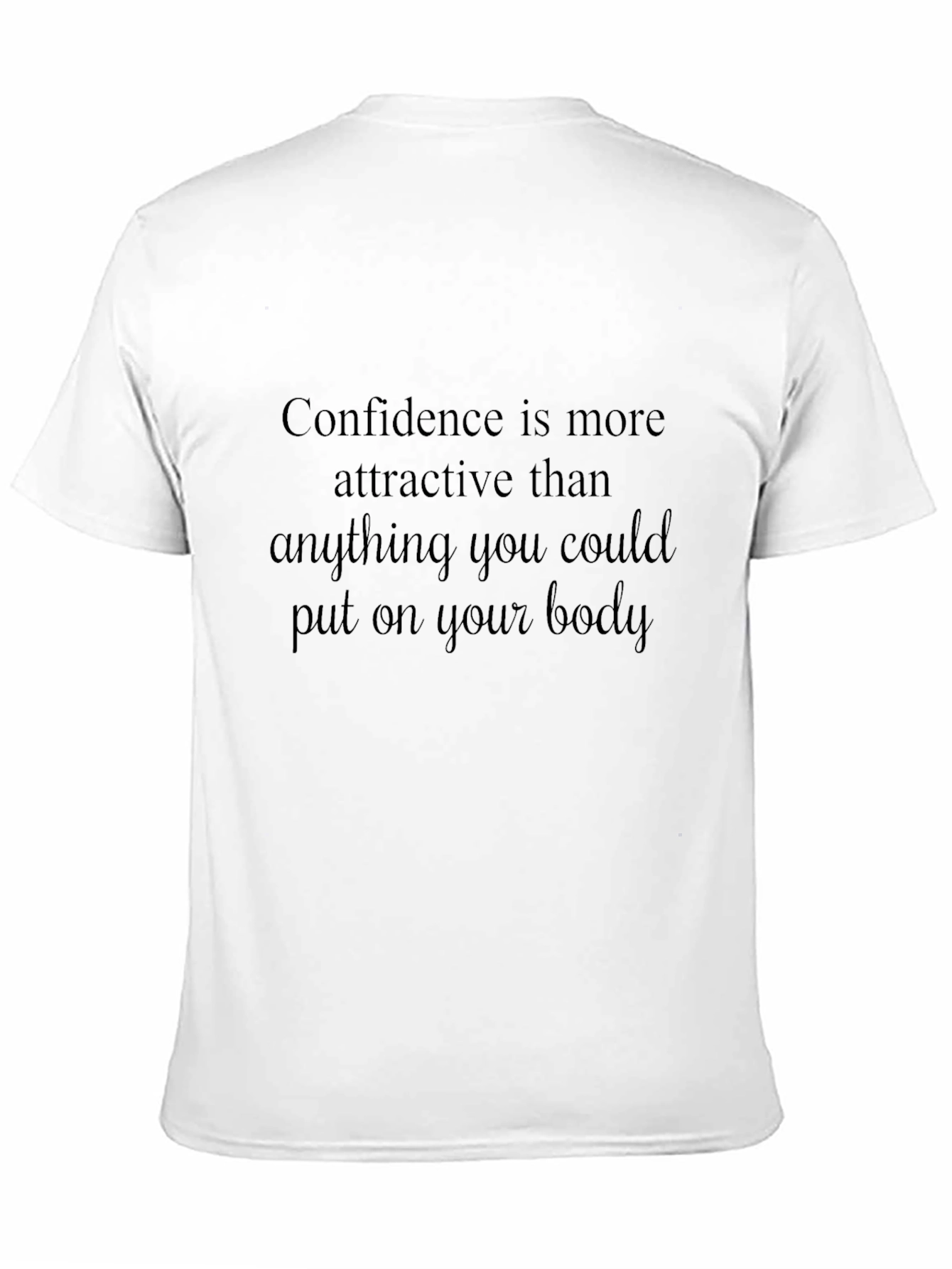 Black Confidence Graphic Tee - Soft Cotton Blend view 11