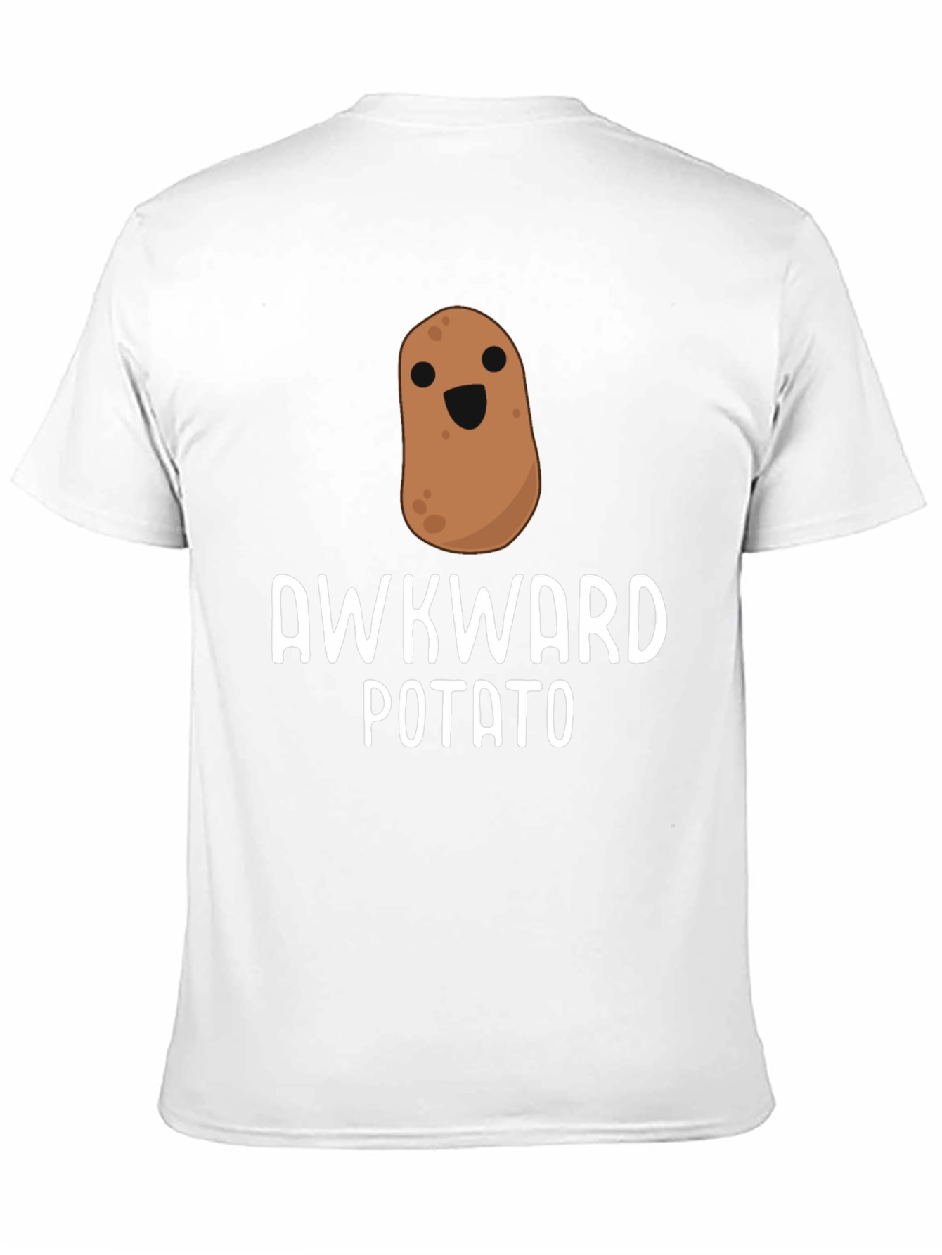 Black Awkward Potato Graphic Tee - Funny Novelty T-Shirt view 11