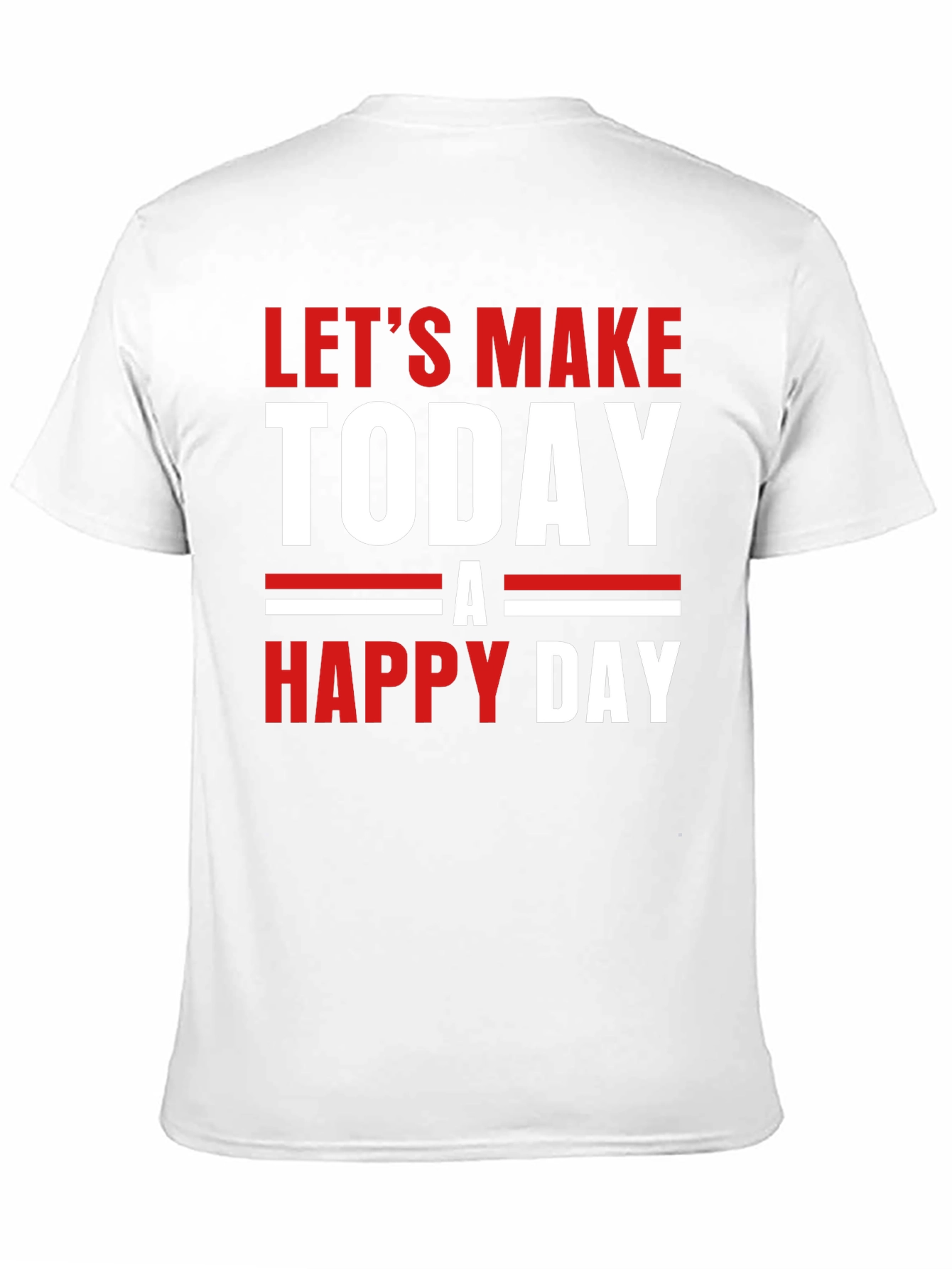 Black Let's Make Today A Happy Day Black T-Shirt view 11