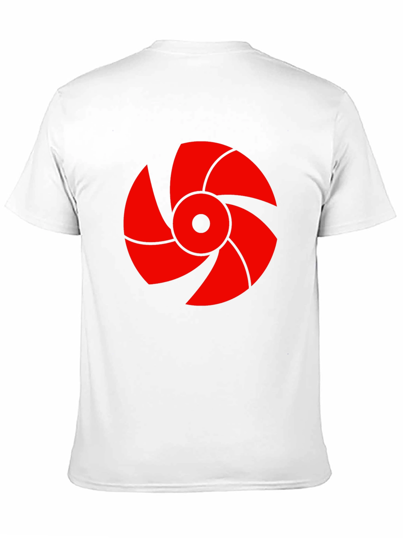 Black Red Fan Graphic Black T-Shirt view 11