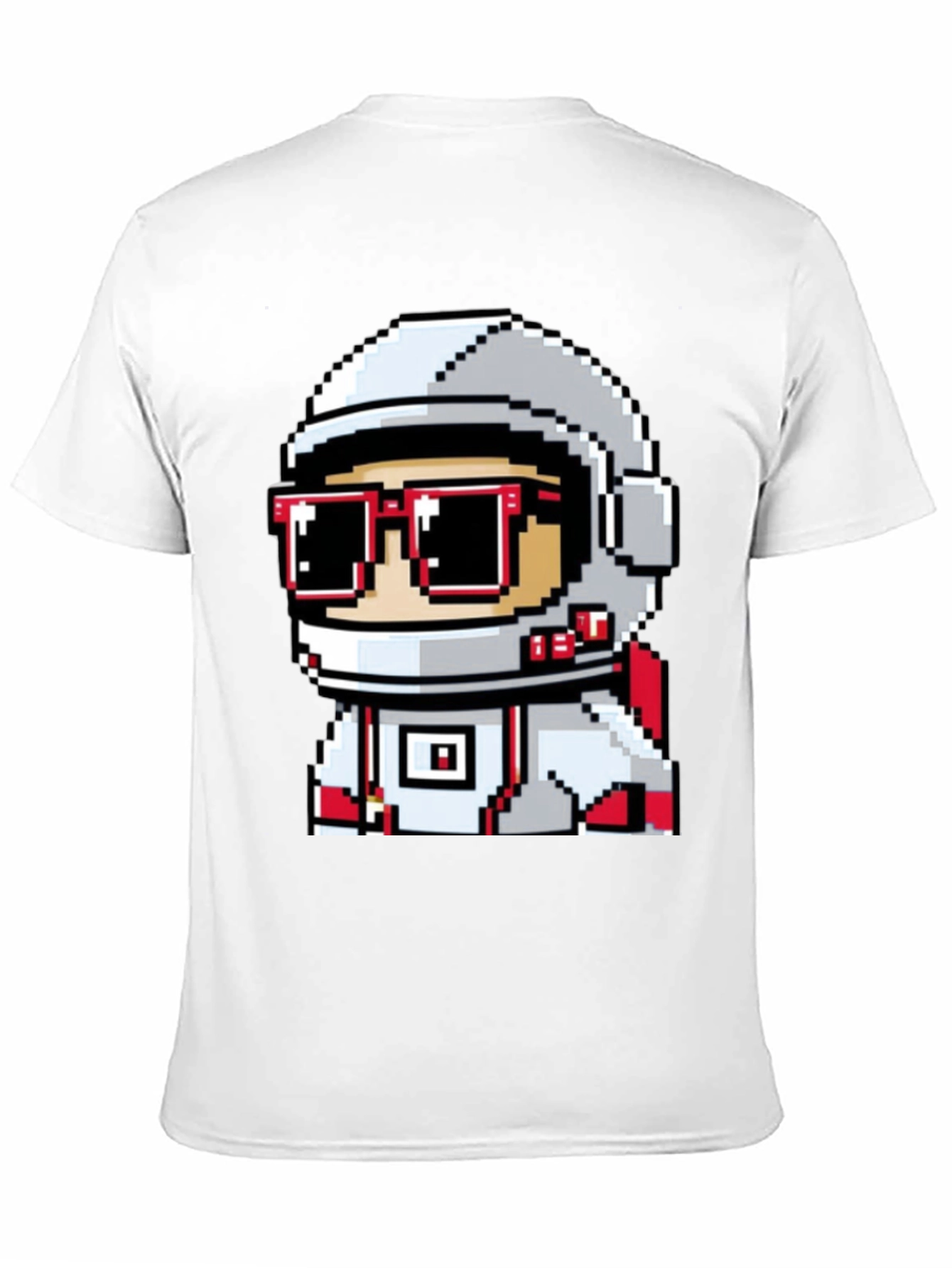 Black Pixel Astronaut Graphic T-Shirt - Cool Space Design view 11
