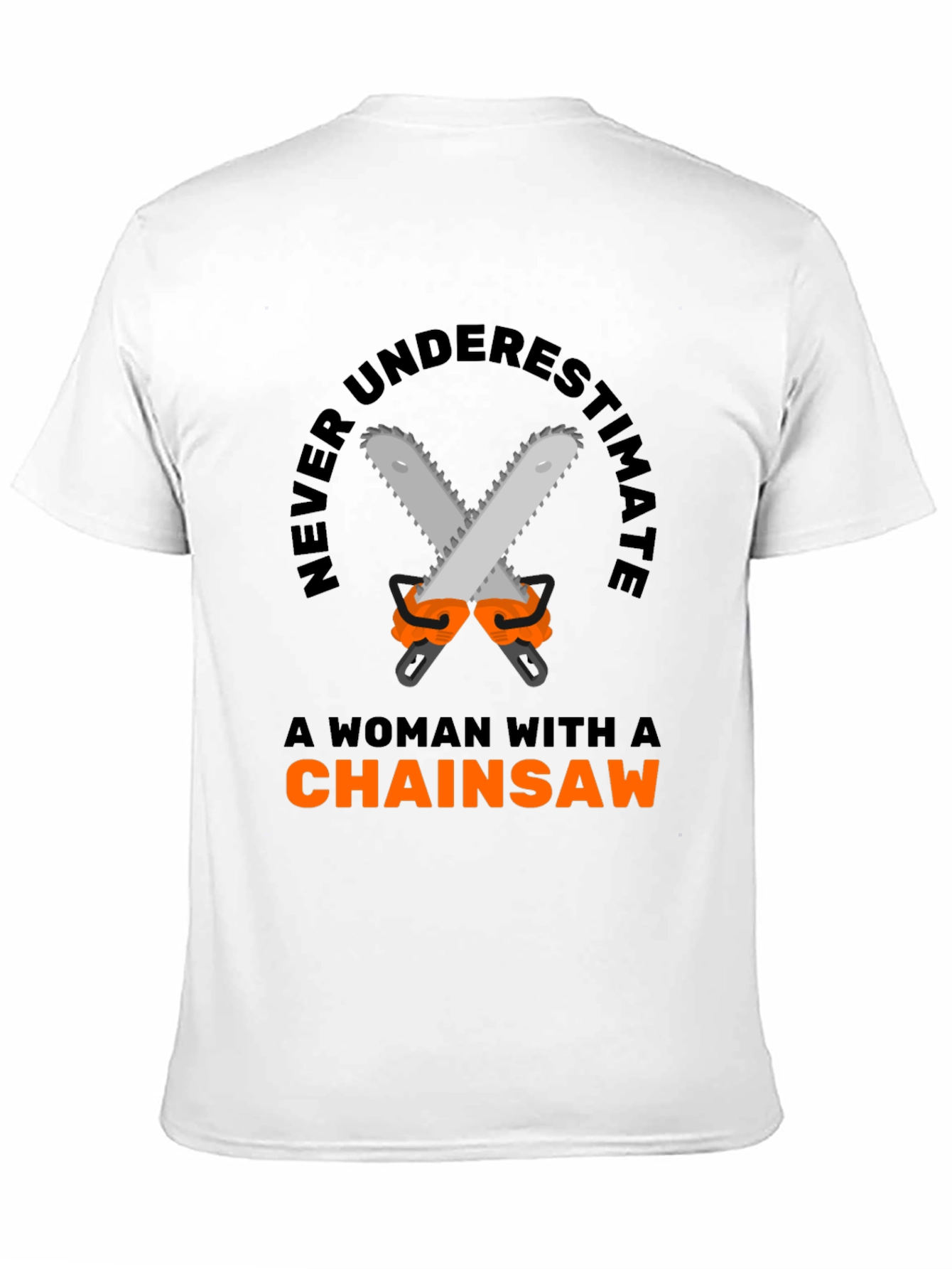 Black Woman Chainsaw T-Shirt - Funny Graphic Tee view 11
