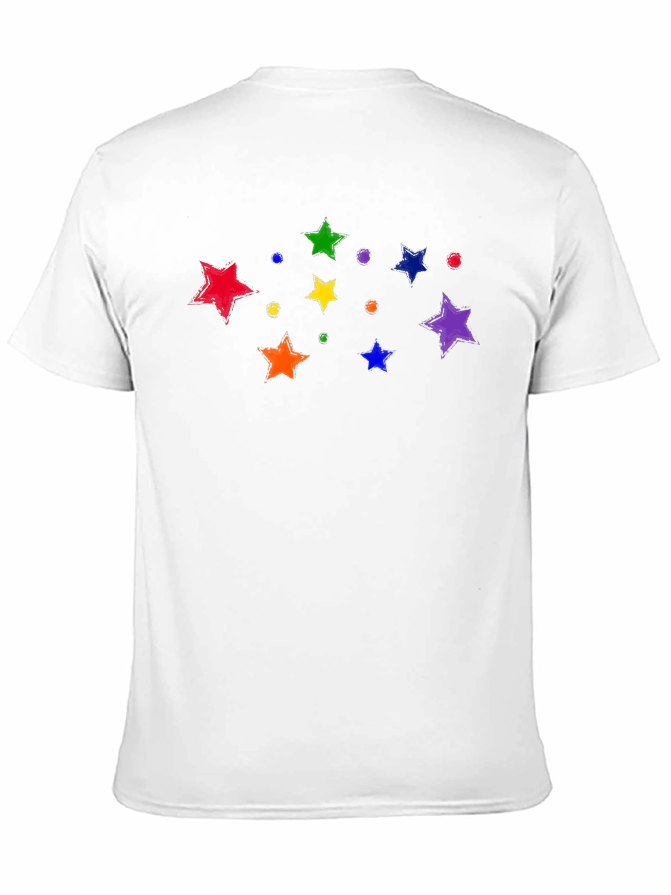 Black Rainbow Star T-Shirt - Colorful Graphic Tee view 11