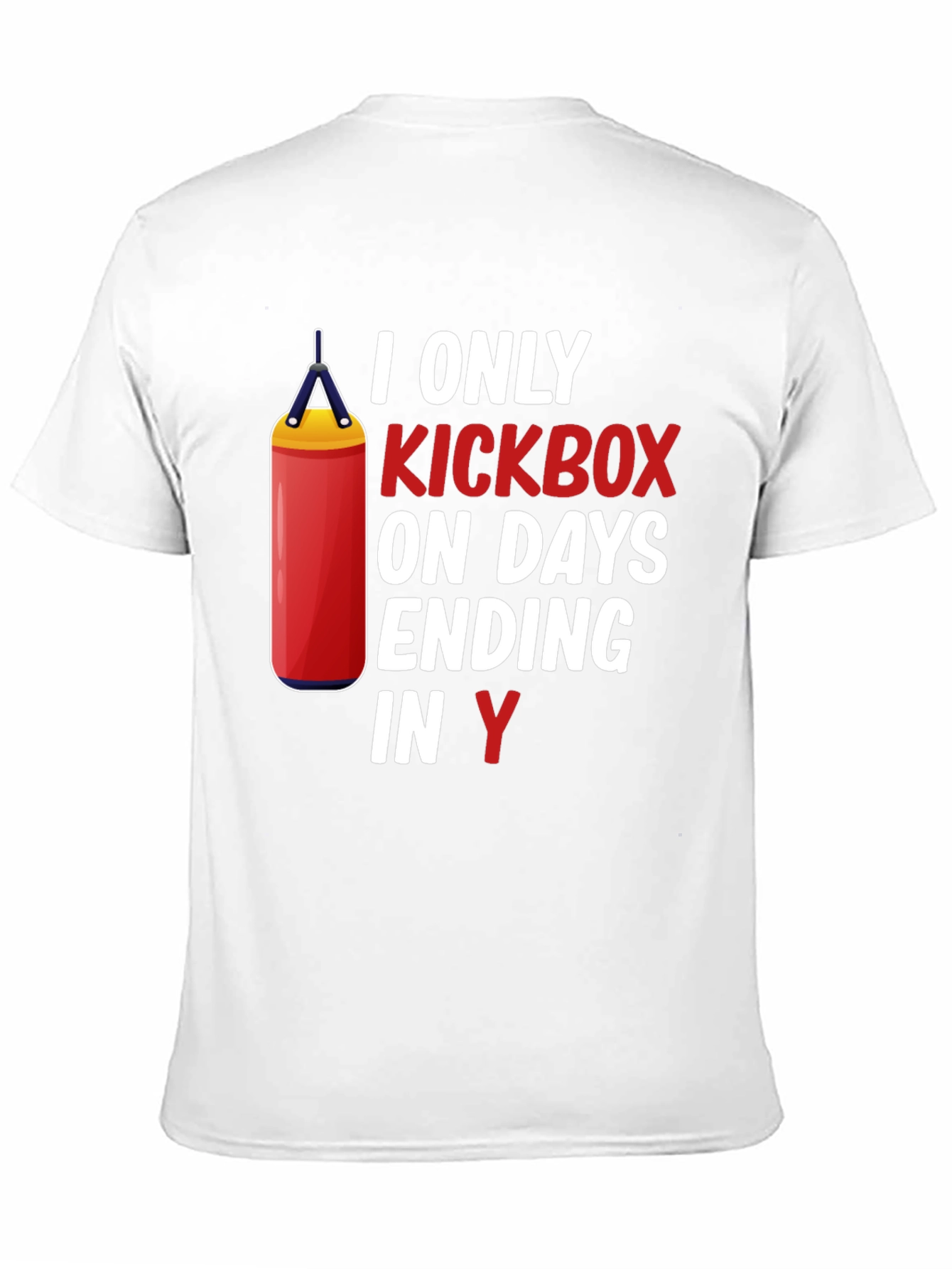 Black Kickboxer Humor T-Shirt - Days Ending in Y view 11