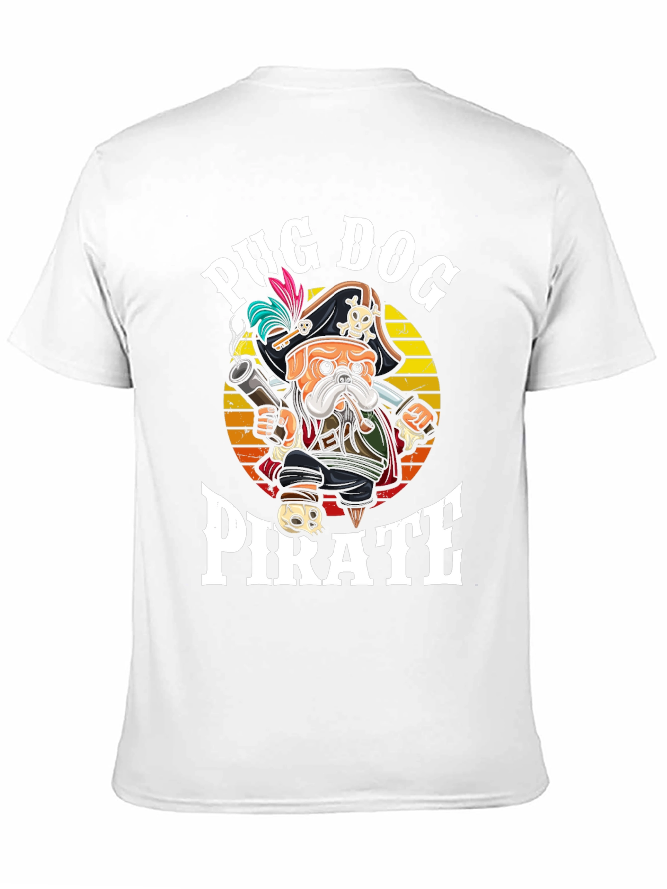 Pug Dog Pirate T-Shirt - Funny Graphic Tee - 11