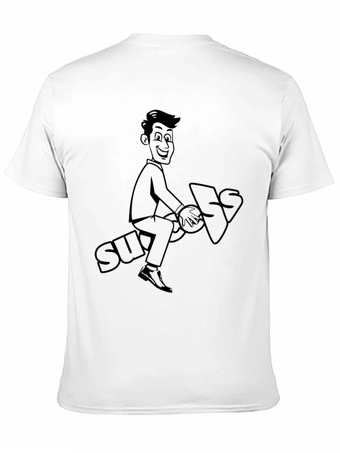 Black Cartoon Graphic Tee - Ride the Suggestion! view 11