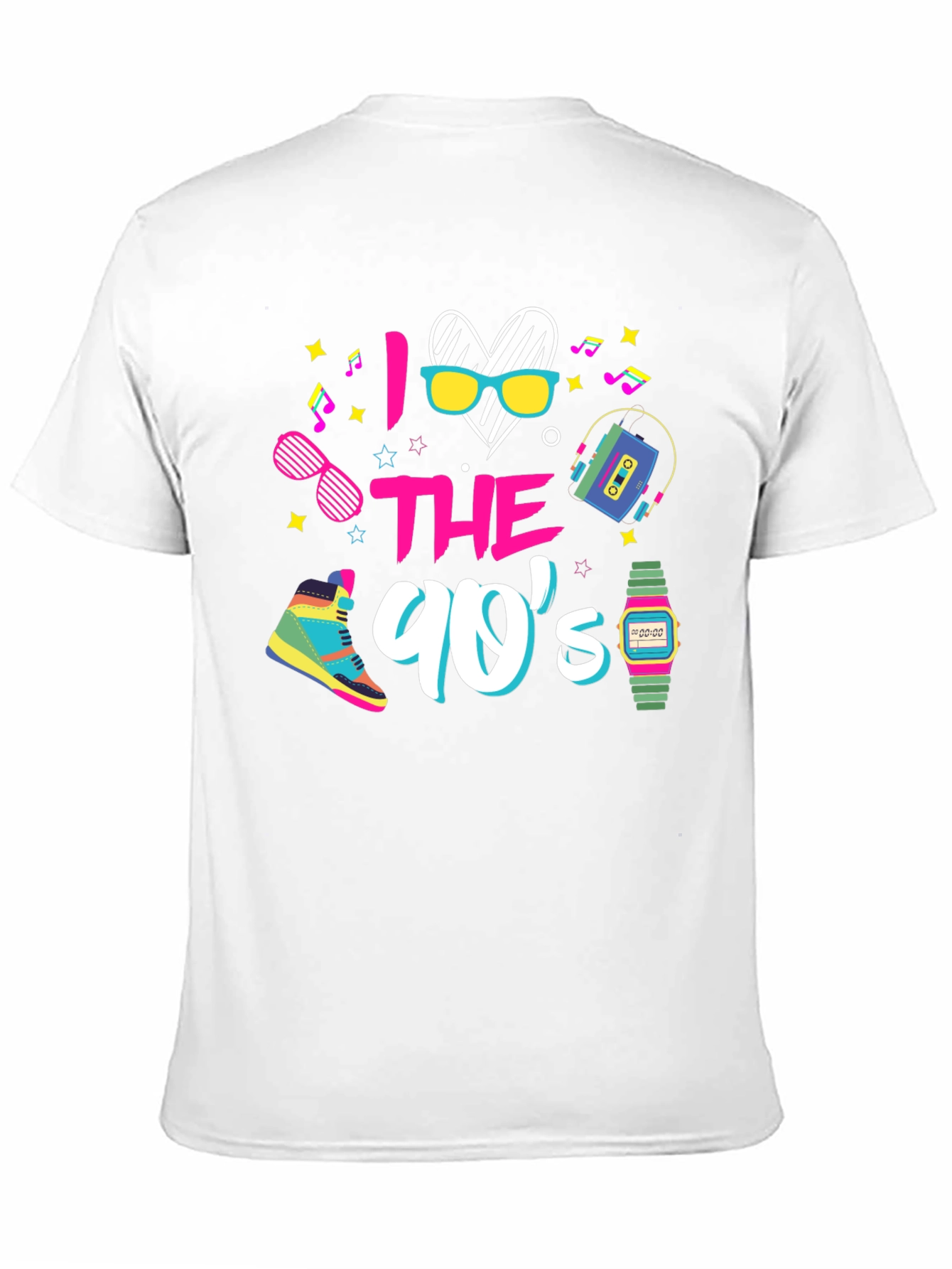 Black I Love The 90s Retro Style T-Shirt view 11