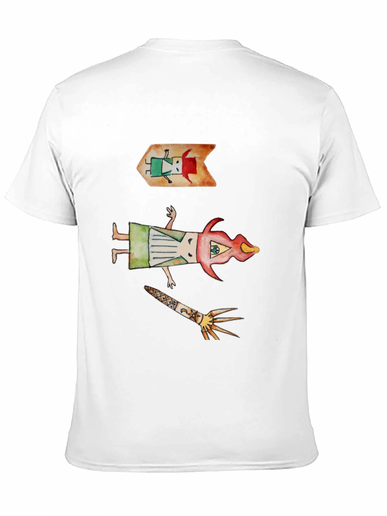 Black Unique Art Print Black T-Shirt view 11