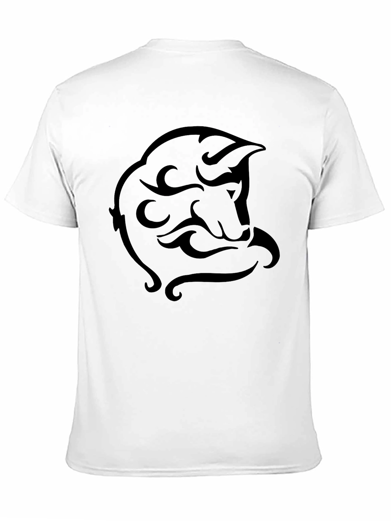 Black Tribal Face Graphic Black T-Shirt view 11