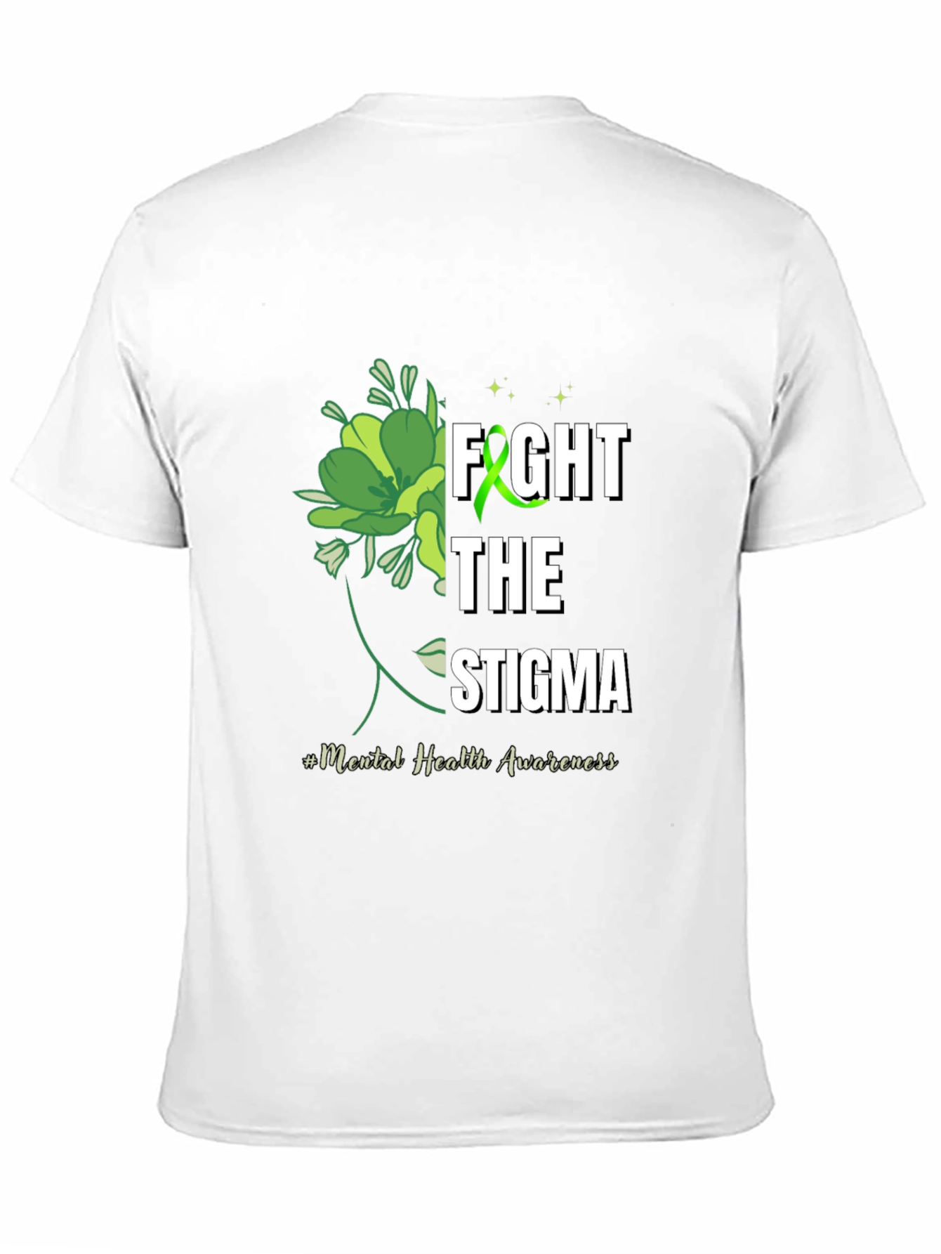 Black Fight The Stigma Mental Health Awareness T-Shirt view 11