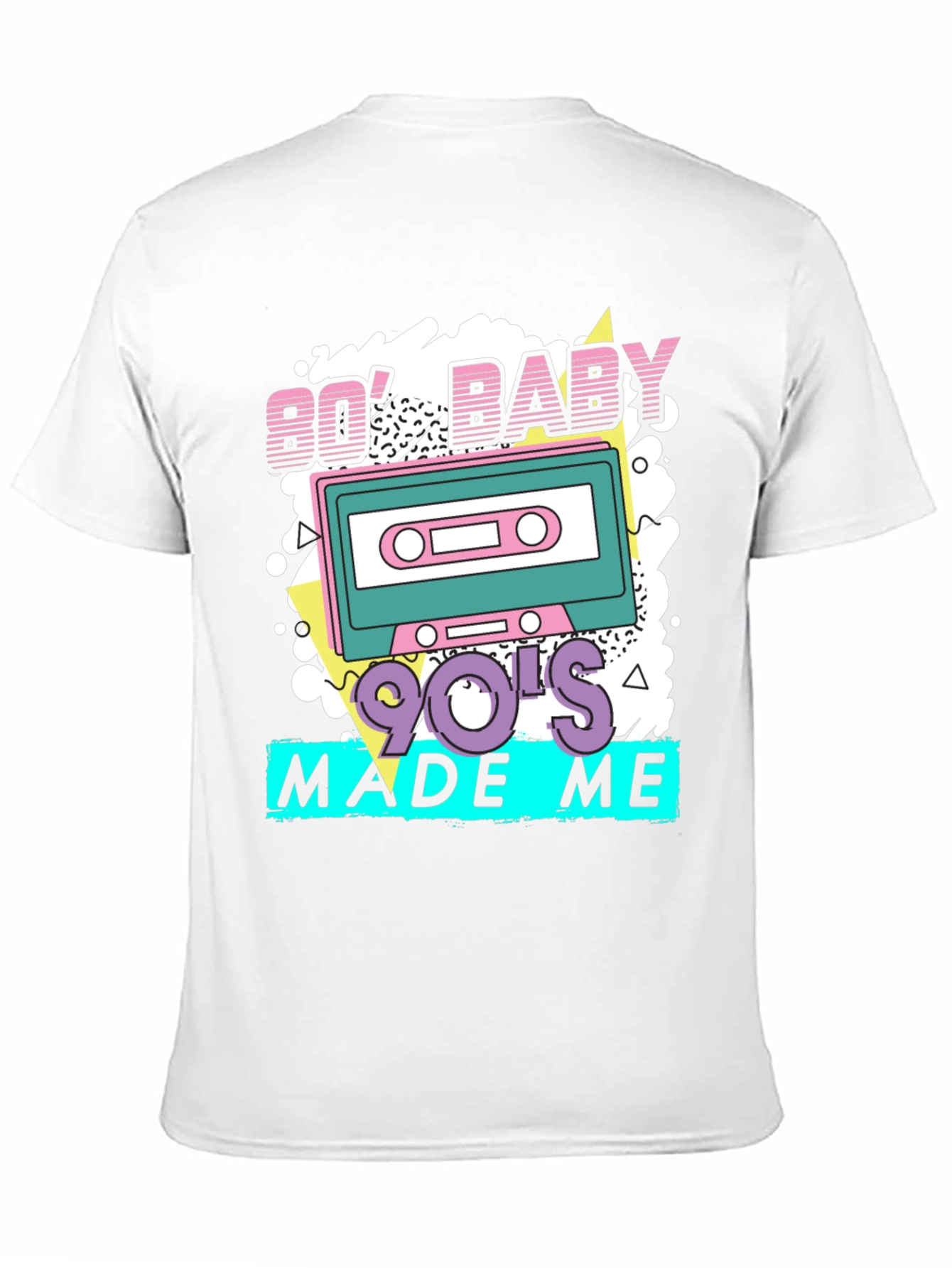Black Retro '80s Baby '90s Made Me T-Shirt view 11
