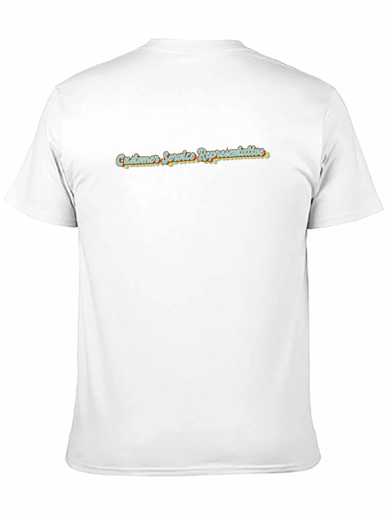 Black Customer Service Representative Retro T-Shirt view 11