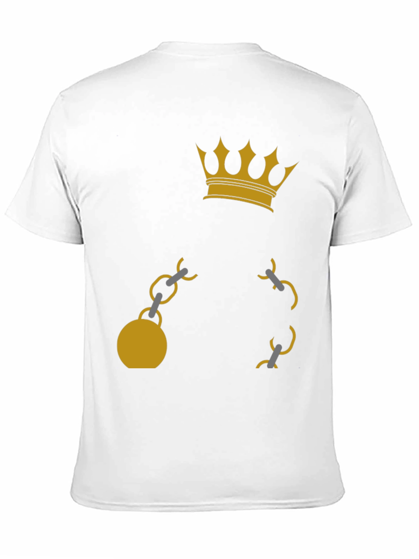 Black Crown & Chain Graphic Tee - Black Cotton Blend view 11