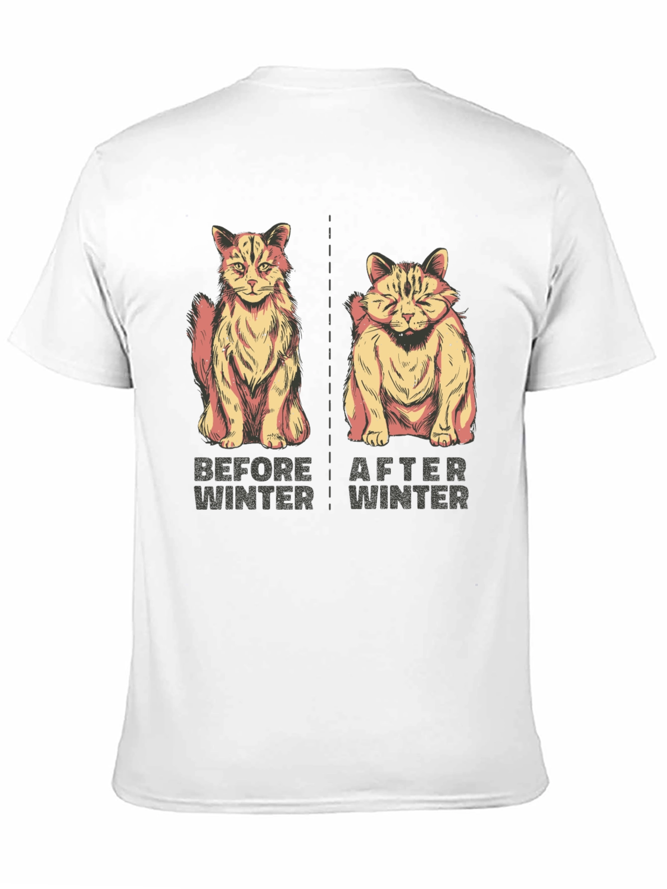 Black Before & After Winter Cat Graphic Tee view 11
