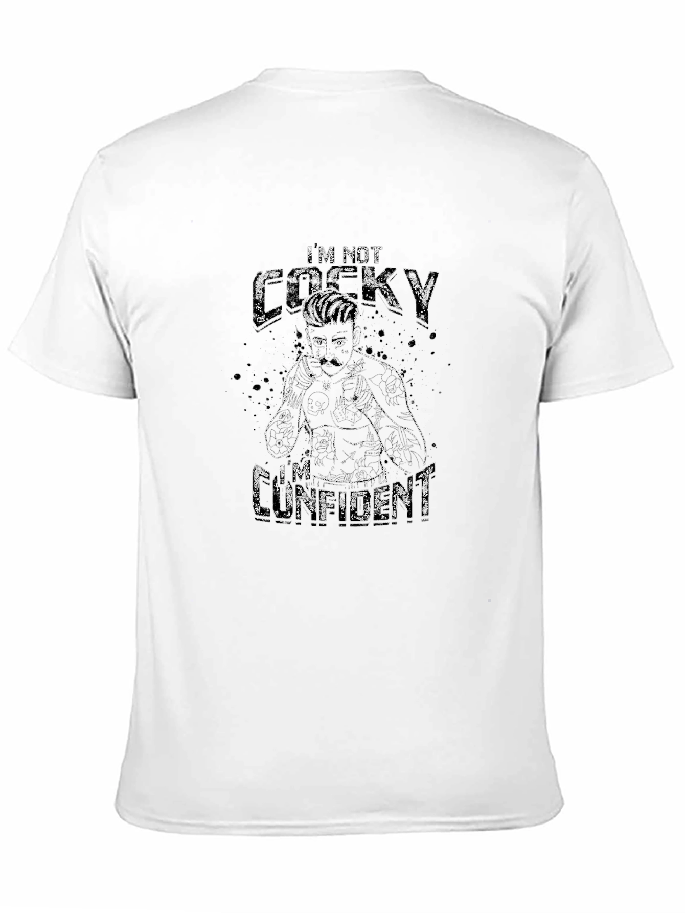 Black I'm Not Cocky Confident Boxer Graphic T-Shirt view 11