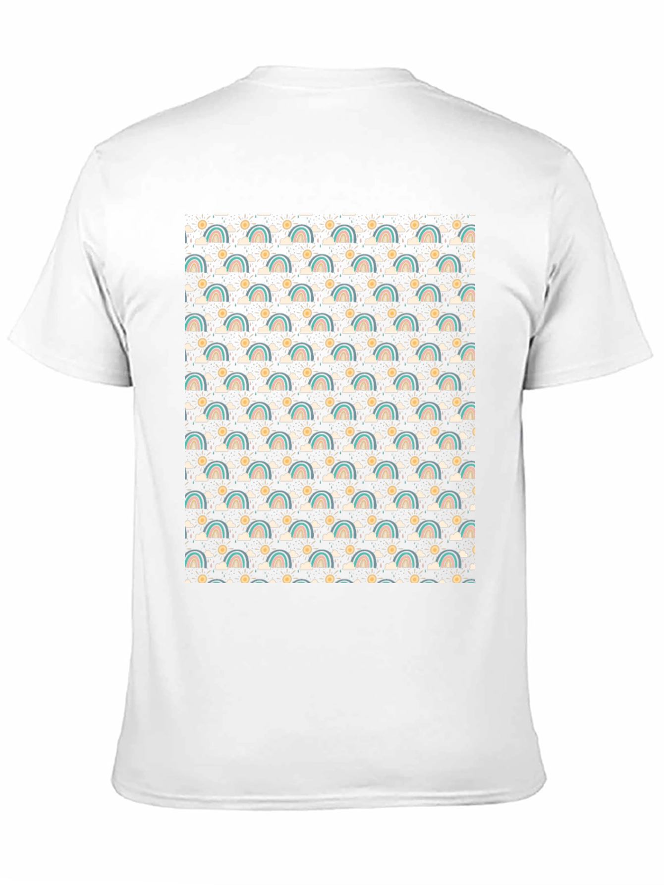 Black Retro Rainbow Pattern T-Shirt view 11