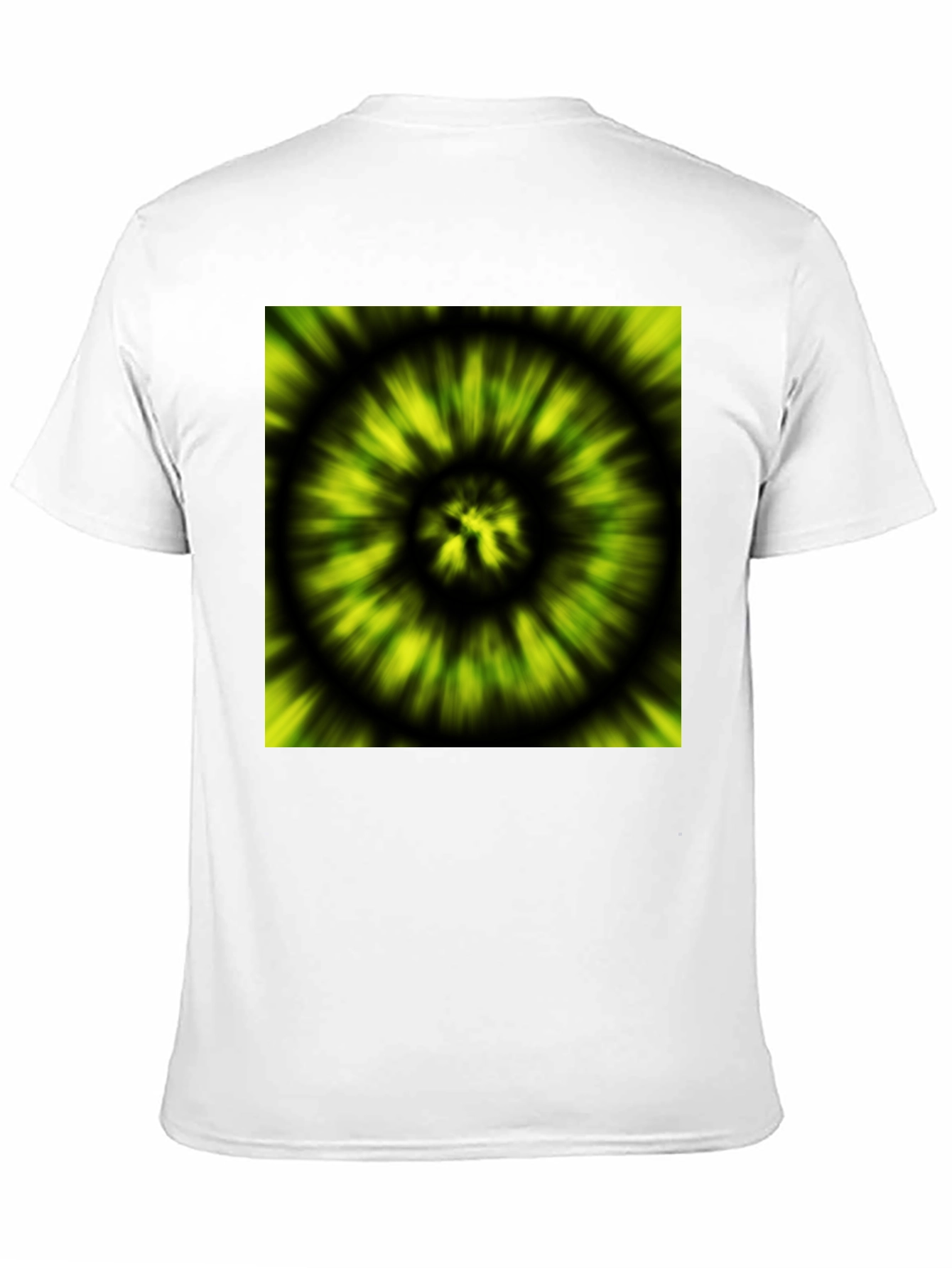 Black Hypnotic Swirl Tee - Green & Black Graphic Print view 11