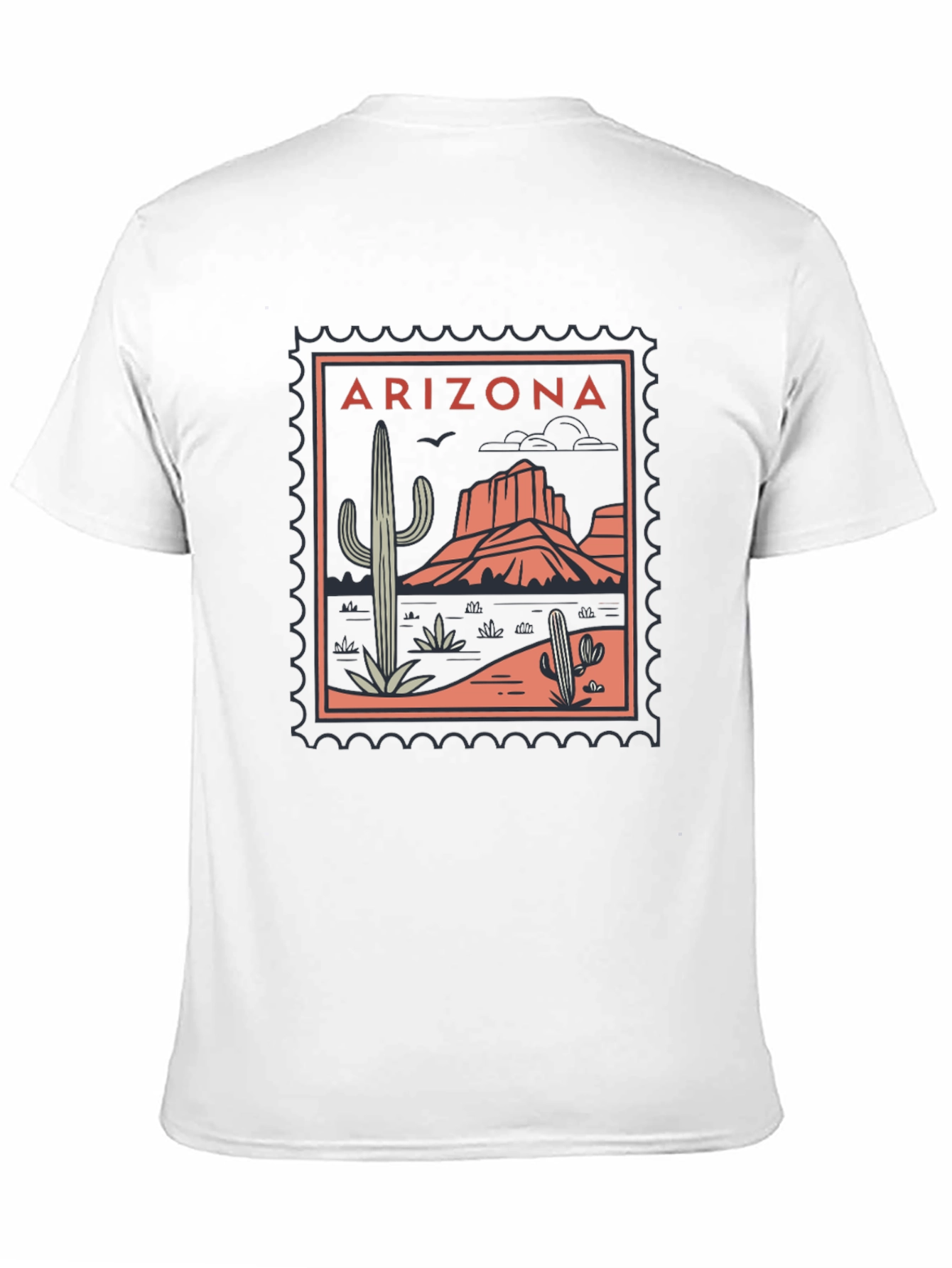 Black Arizona Desert Graphic Tee - Black Cotton T-Shirt view 11