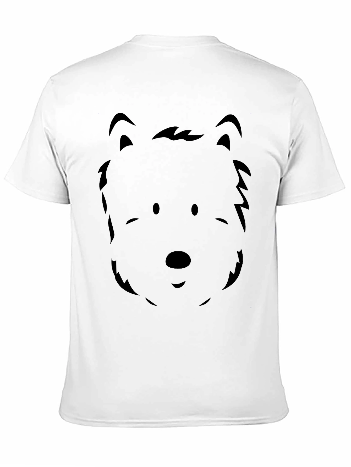 Black Dog Face Graphic Tee - Men's Black T-Shirt view 11