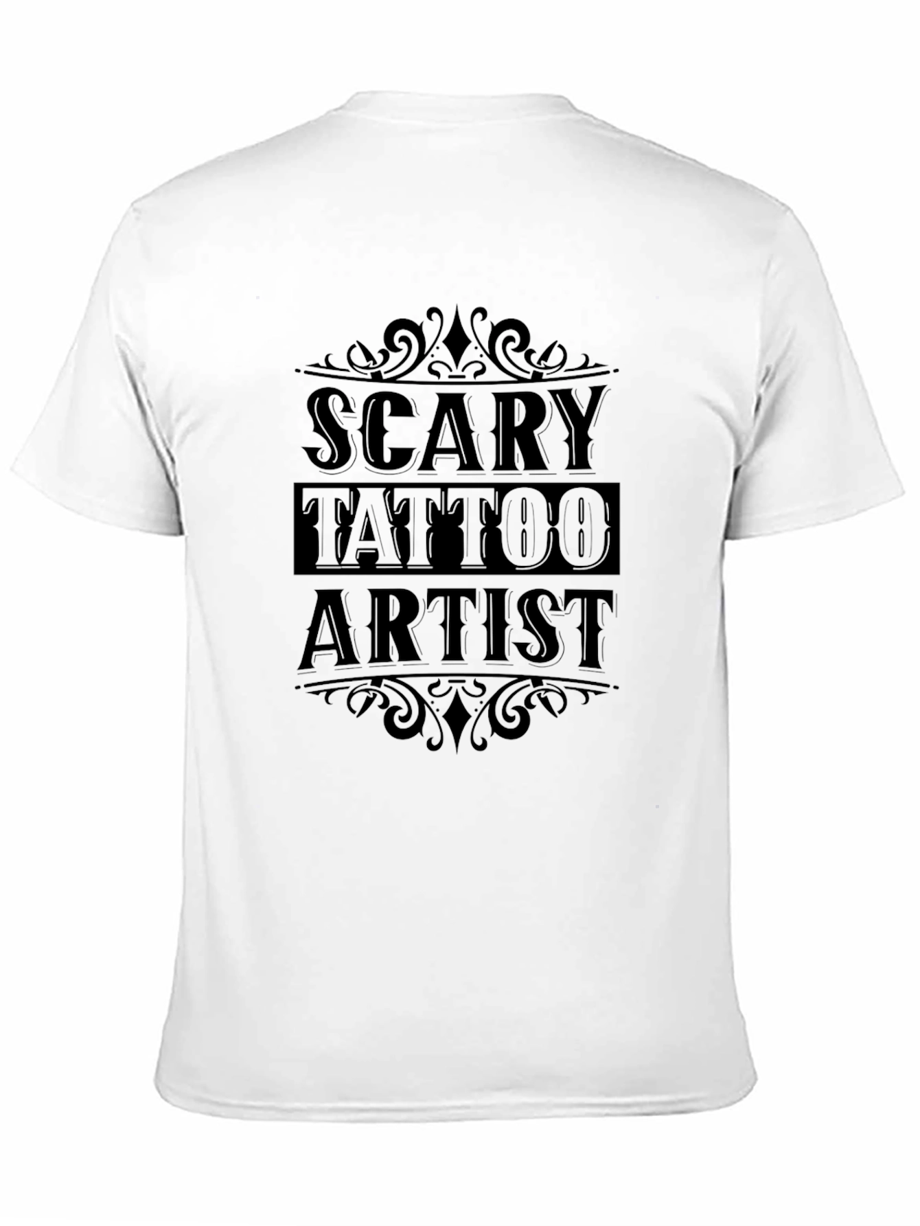 Black Scary Tattoo Artist T-Shirt - Black Graphic Tee view 11