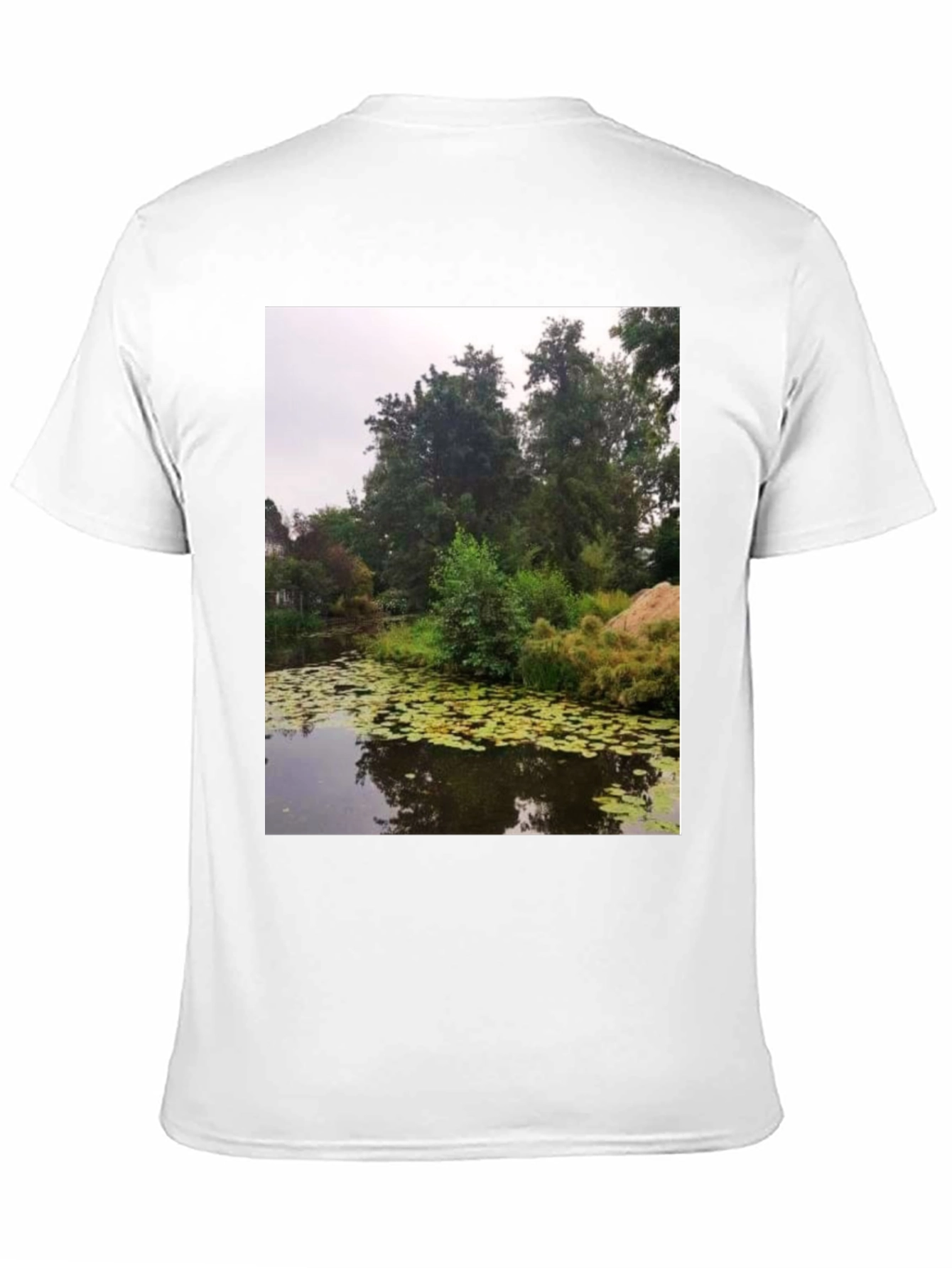 Black Nature Pond Graphic Tee - Men's Black T-Shirt view 11